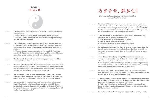 Beispielinhalt (Bild) Confucius: The Analects