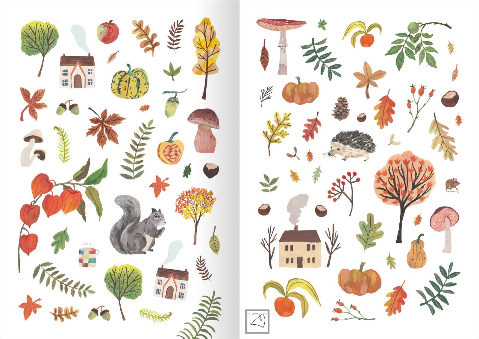 Beispielinhalt (Bild) Stickerliebe - Natur