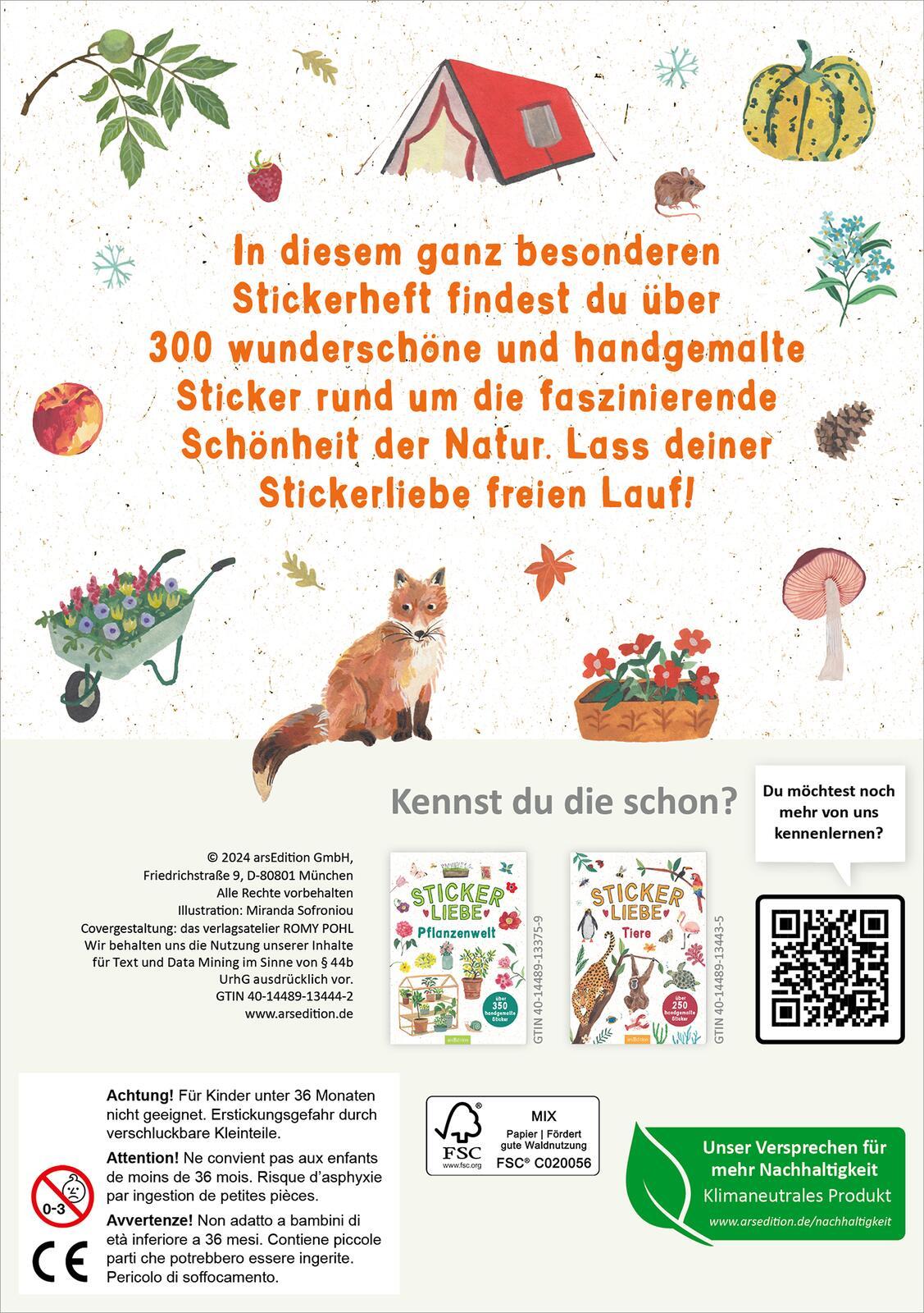 Rückseitencover Stickerliebe - Natur
