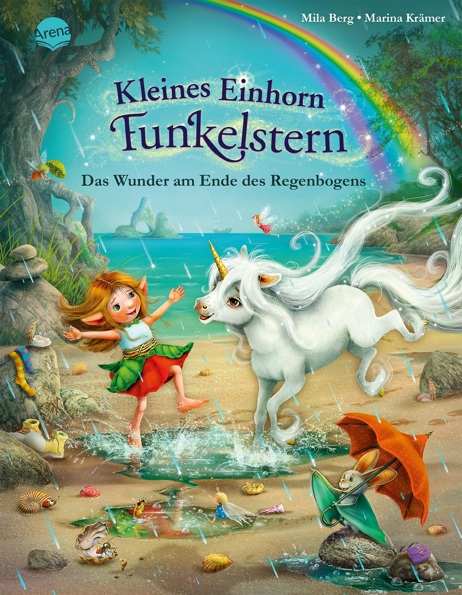 Vorderes Coverbild Kleines Einhorn Funkelstern (4). Das Wunder am Ende des Regenbogens.