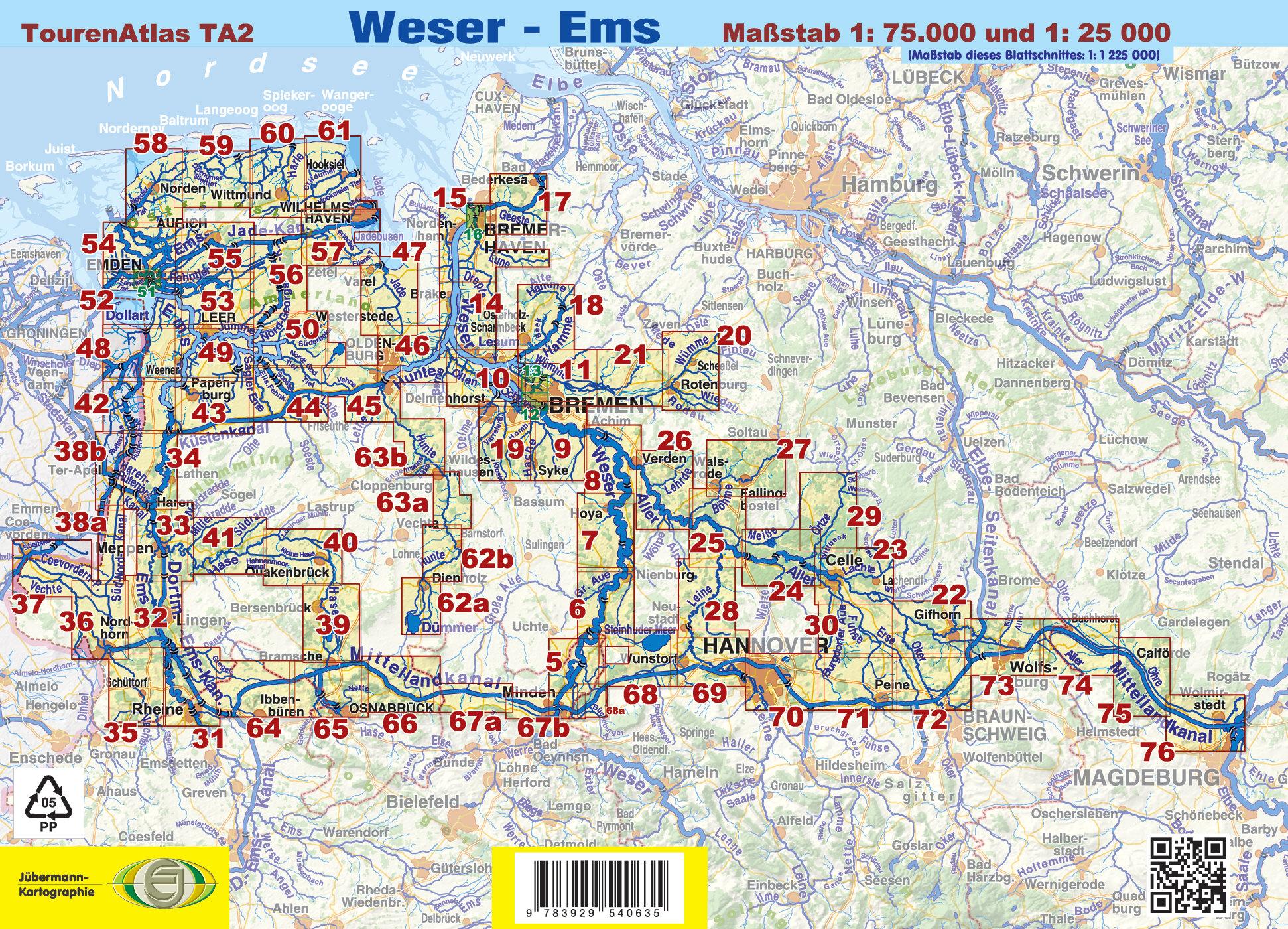 Rückseitencover TourenAtlas TA2 Weser-Ems