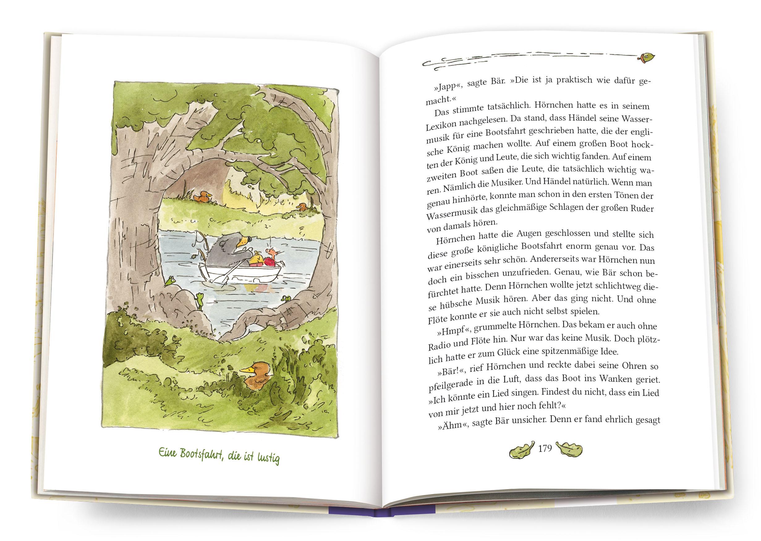 Beispielinhalt (Bild) Hörnchen & Bär (3). Eine Flussfahrt und andere spritzige Geschichten