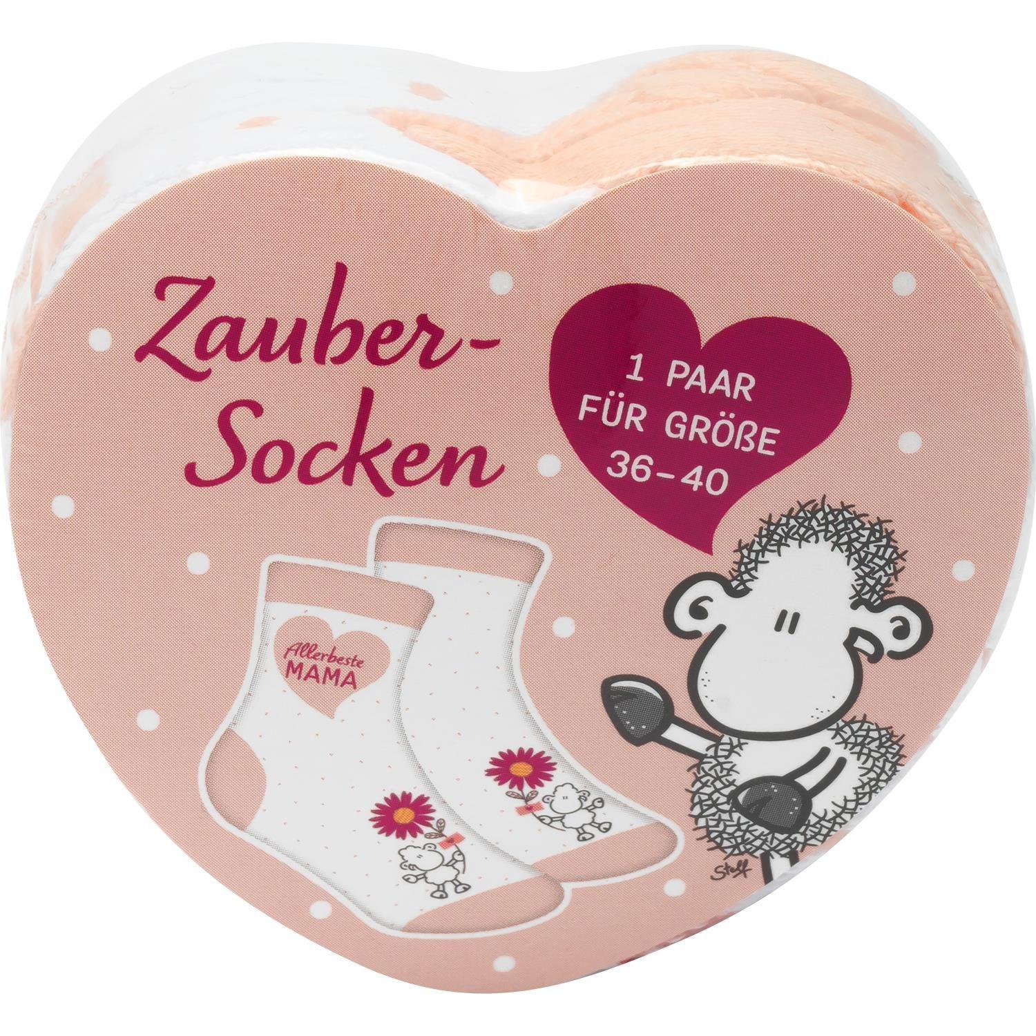 Vorderes Coverbild Sheepworld Zaubersocken Motiv "Allerbeste Mama"