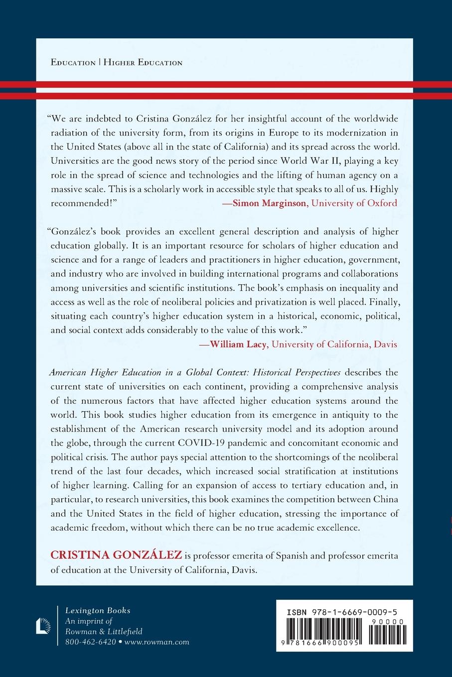 Rückseitencover American Higher Education in a Global Context