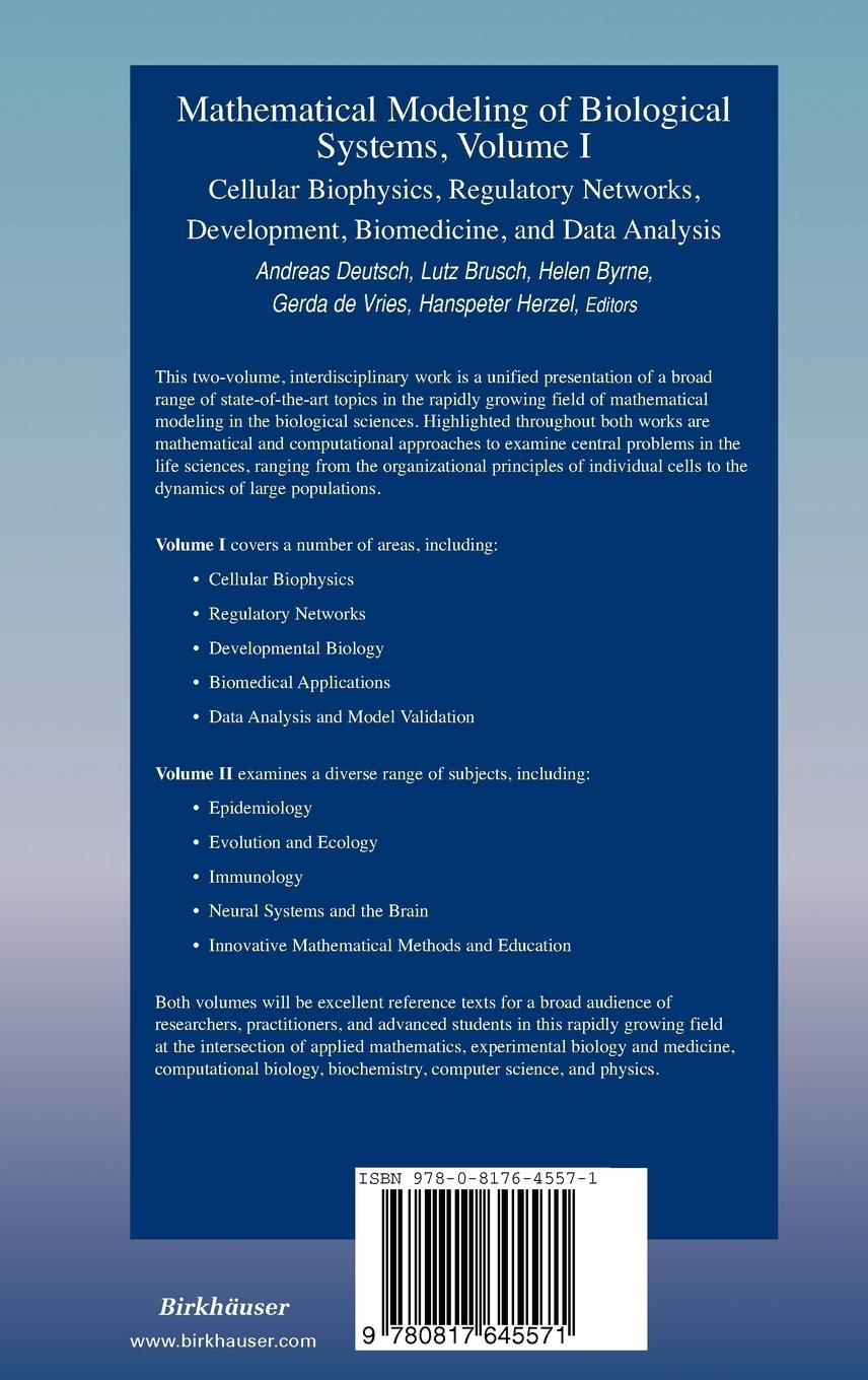 Rückseitencover Mathematical Modeling of Biological Systems, Volume I