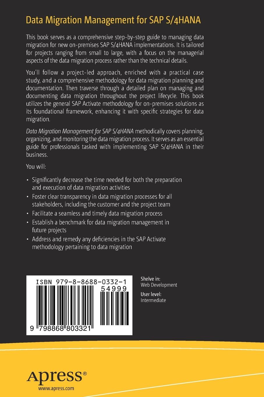 Rückseitencover Data Migration Management for SAP S/4HANA