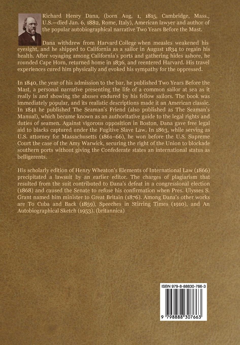 Rückseitencover Two Years Before the Mast