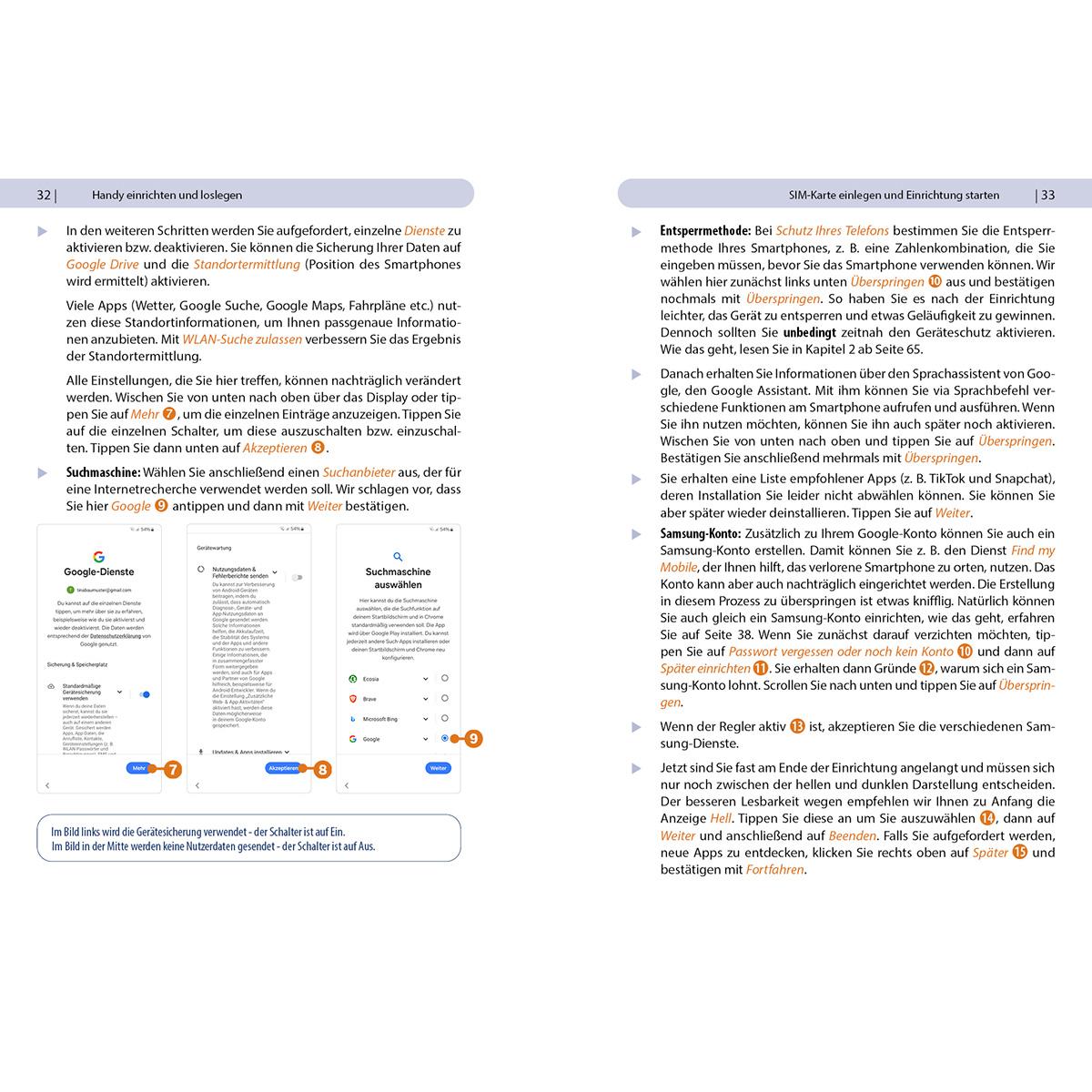 Beispielinhalt (Bild) Samsung Galaxy A15 / A15 5G - Für Einsteiger ohne Vorkenntnisse