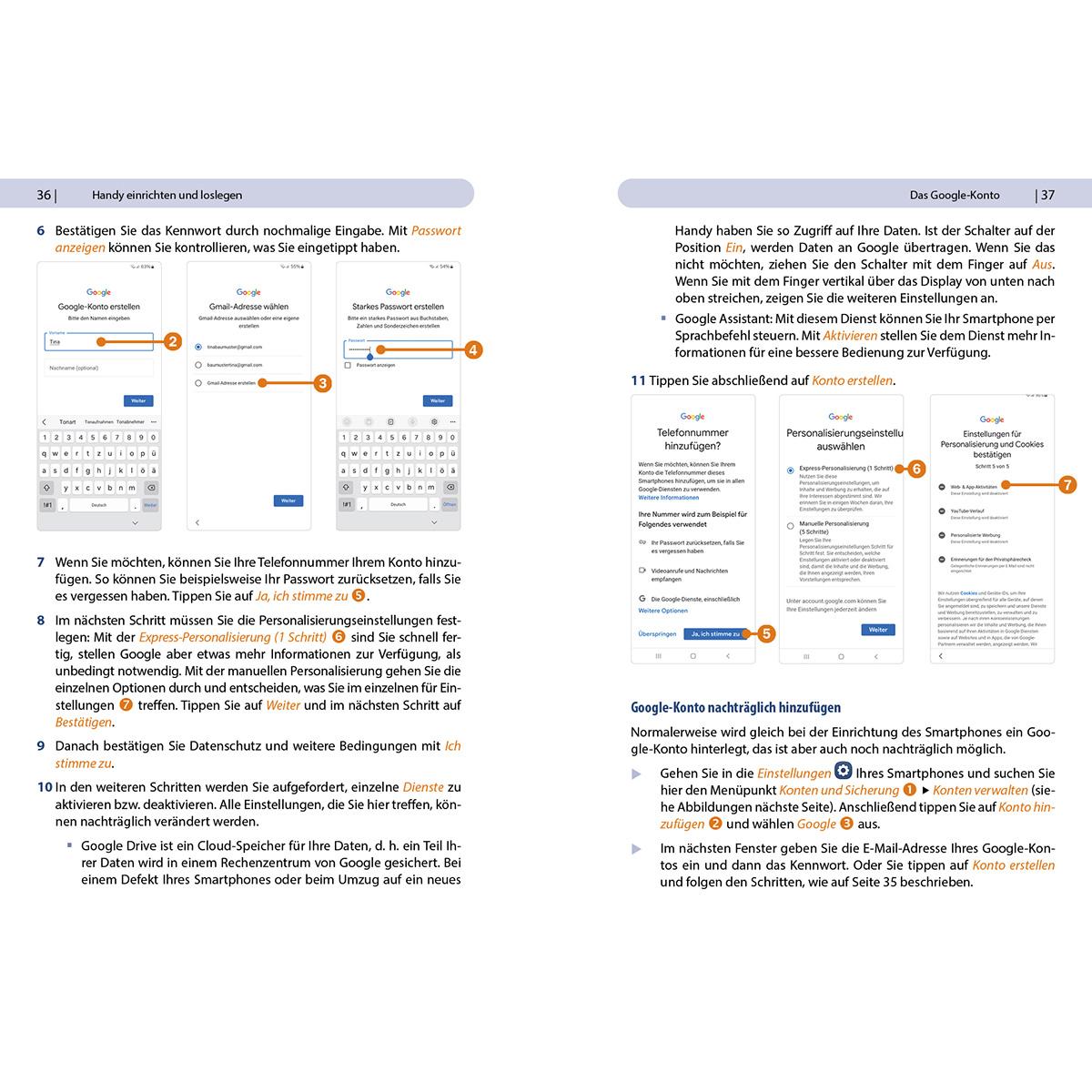 Beispielinhalt (Bild) Samsung Galaxy A15 / A15 5G - Für Einsteiger ohne Vorkenntnisse