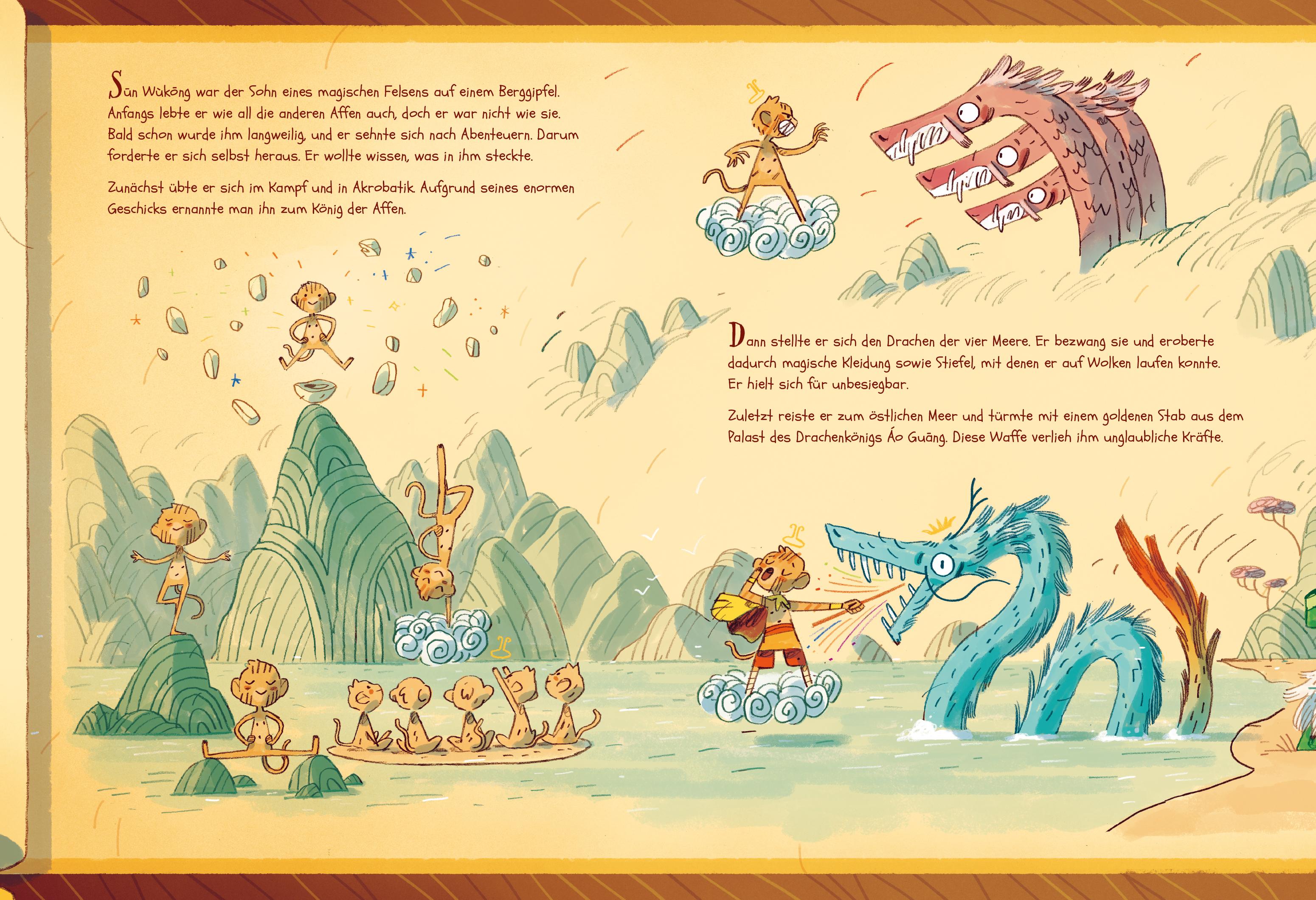 Beispielinhalt (Bild) Professor Blausteins höchst ungewöhnliche Vorfahren (Band 4) - Kai und der Affenkönig