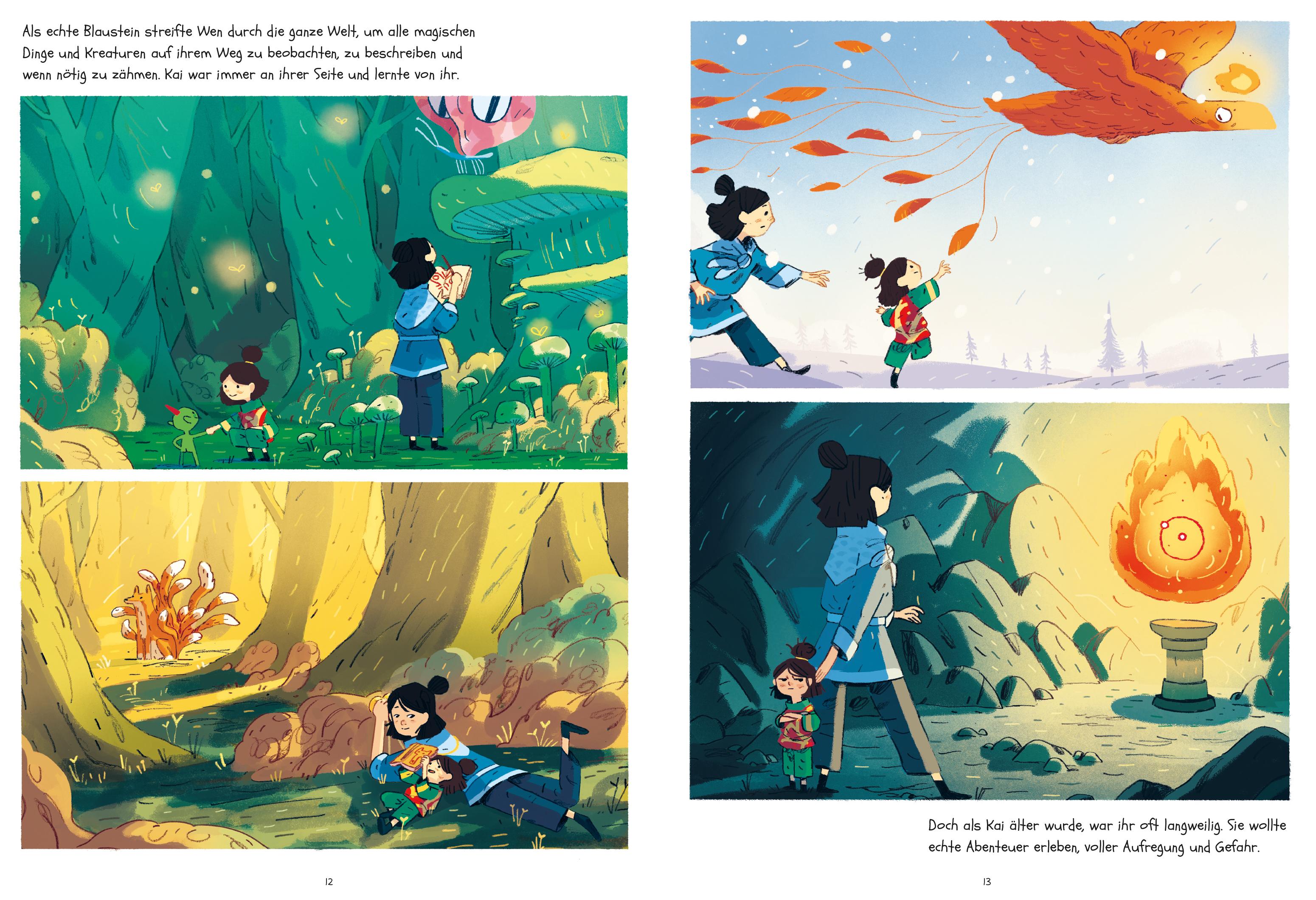 Beispielinhalt (Bild) Professor Blausteins höchst ungewöhnliche Vorfahren (Band 4) - Kai und der Affenkönig