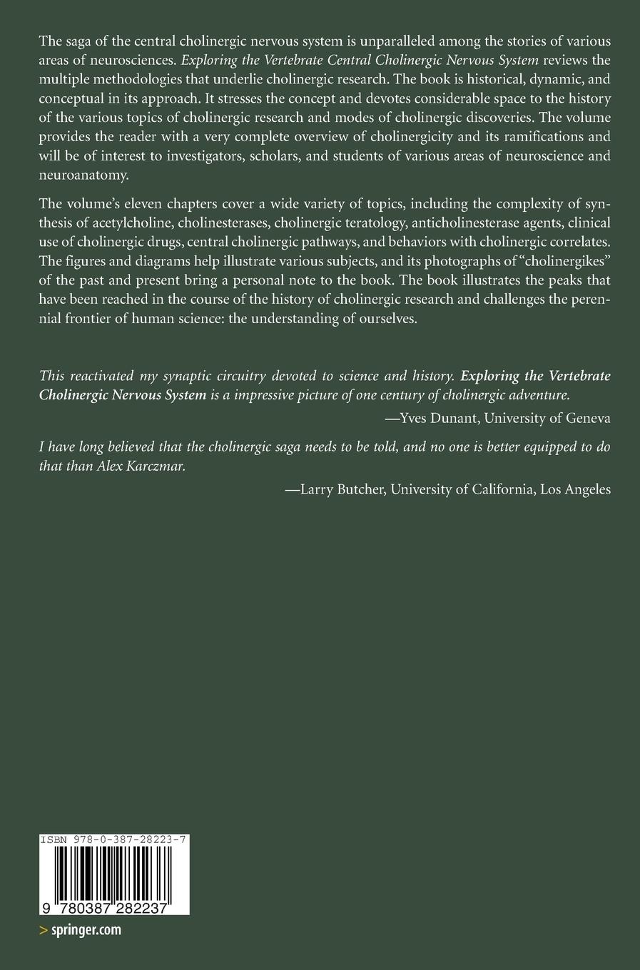 Rückseitencover Exploring the Vertebrate Central Cholinergic Nervous System