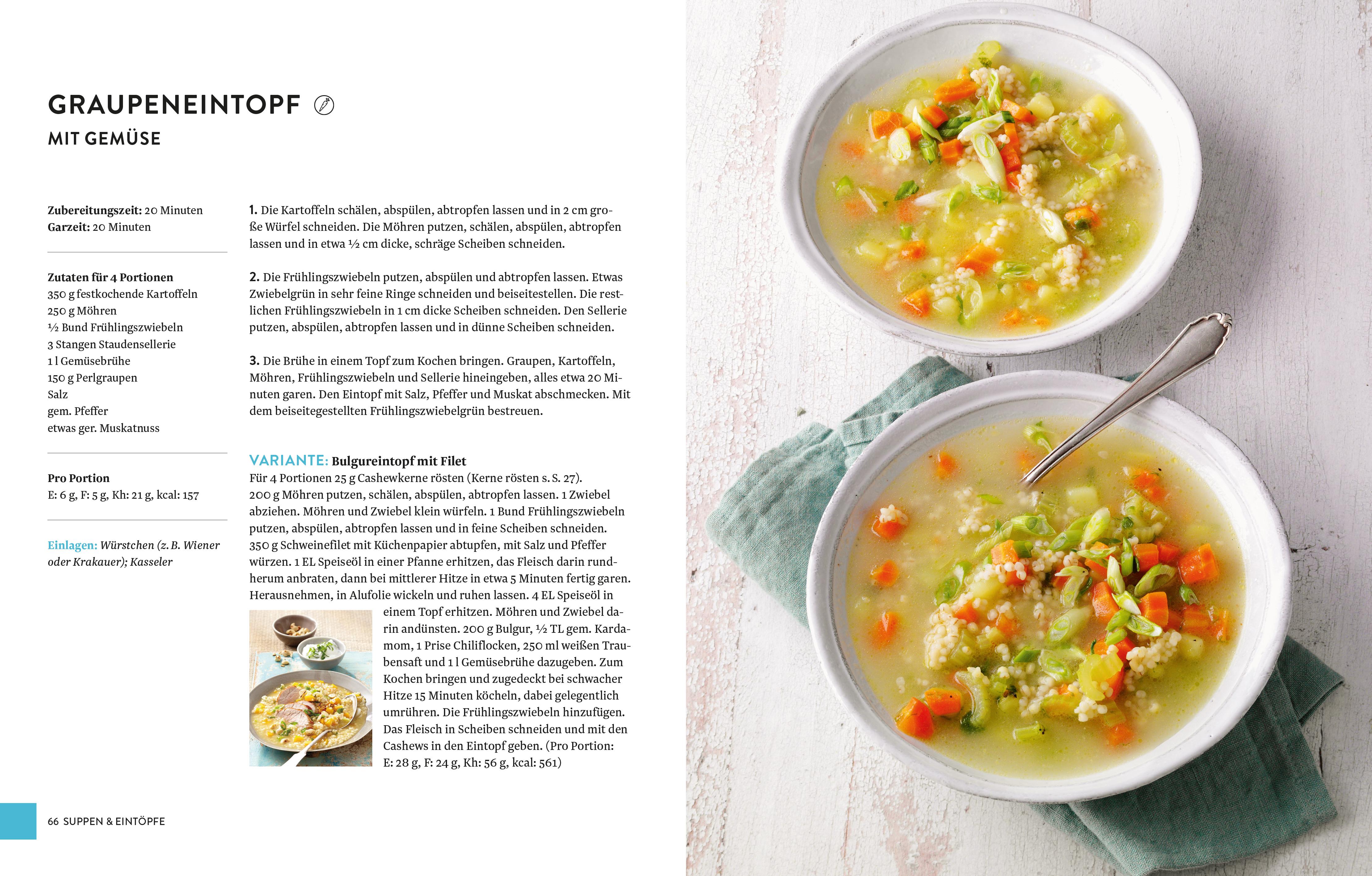 Beispielinhalt (Bild) Schulkochbuch