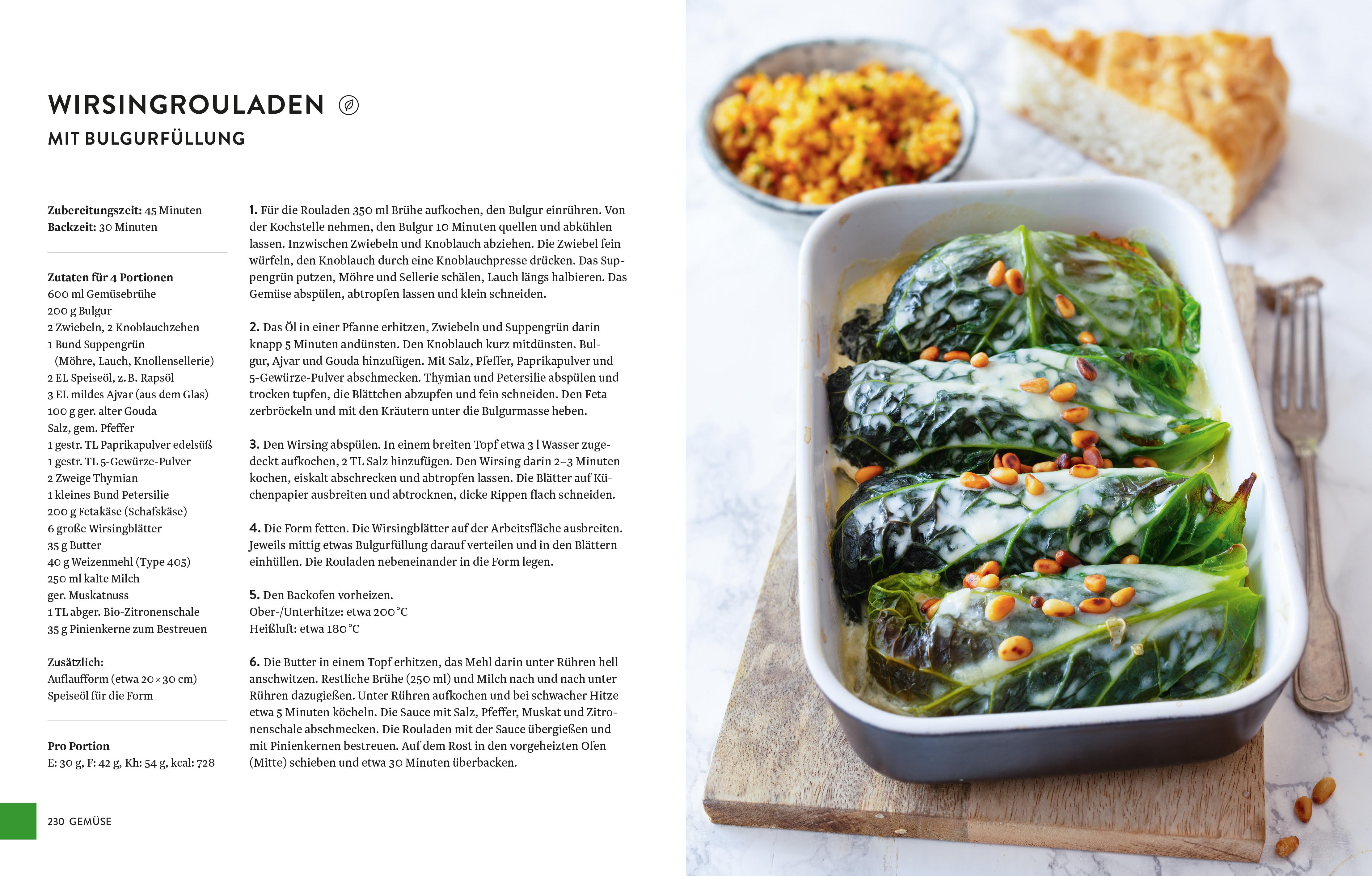 Beispielinhalt (Bild) Schulkochbuch
