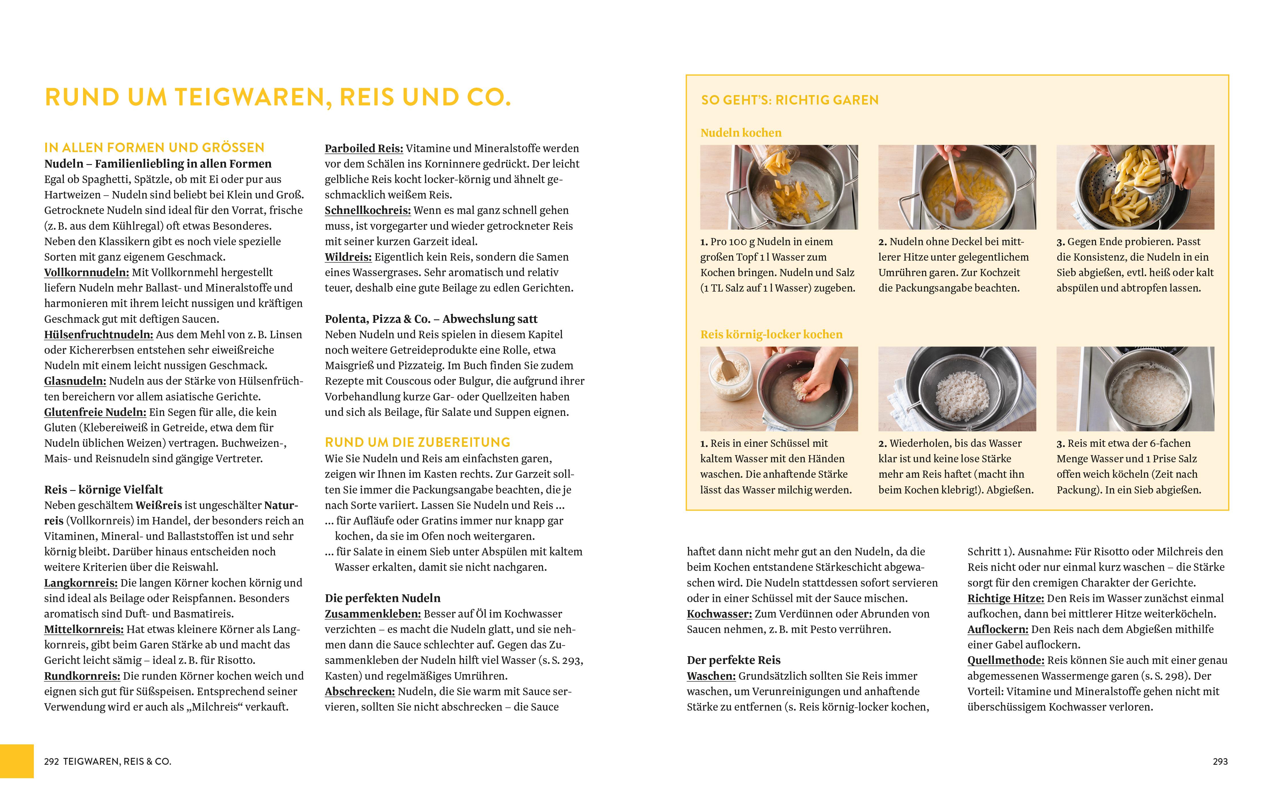 Beispielinhalt (Bild) Schulkochbuch