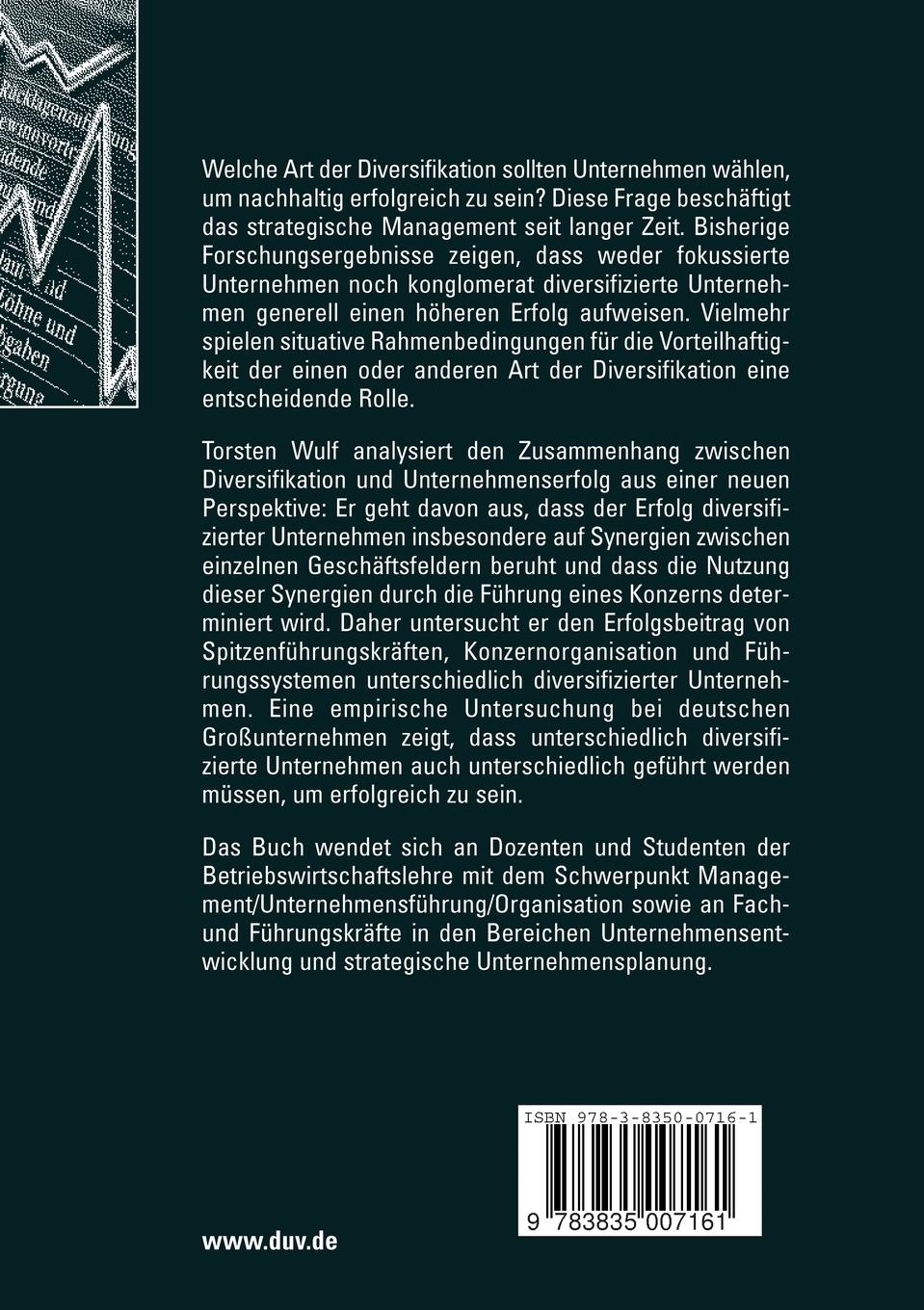 Rückseitencover Diversifikationserfolg