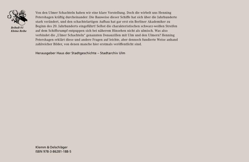 Rückseitencover Kleine Geschichte der Ulmer Schachteln