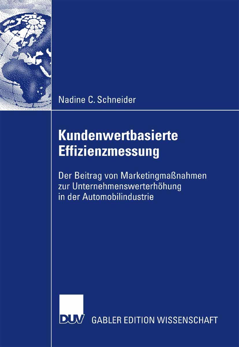 Vorderes Coverbild Kundenwertbasierte Effizienzmessung