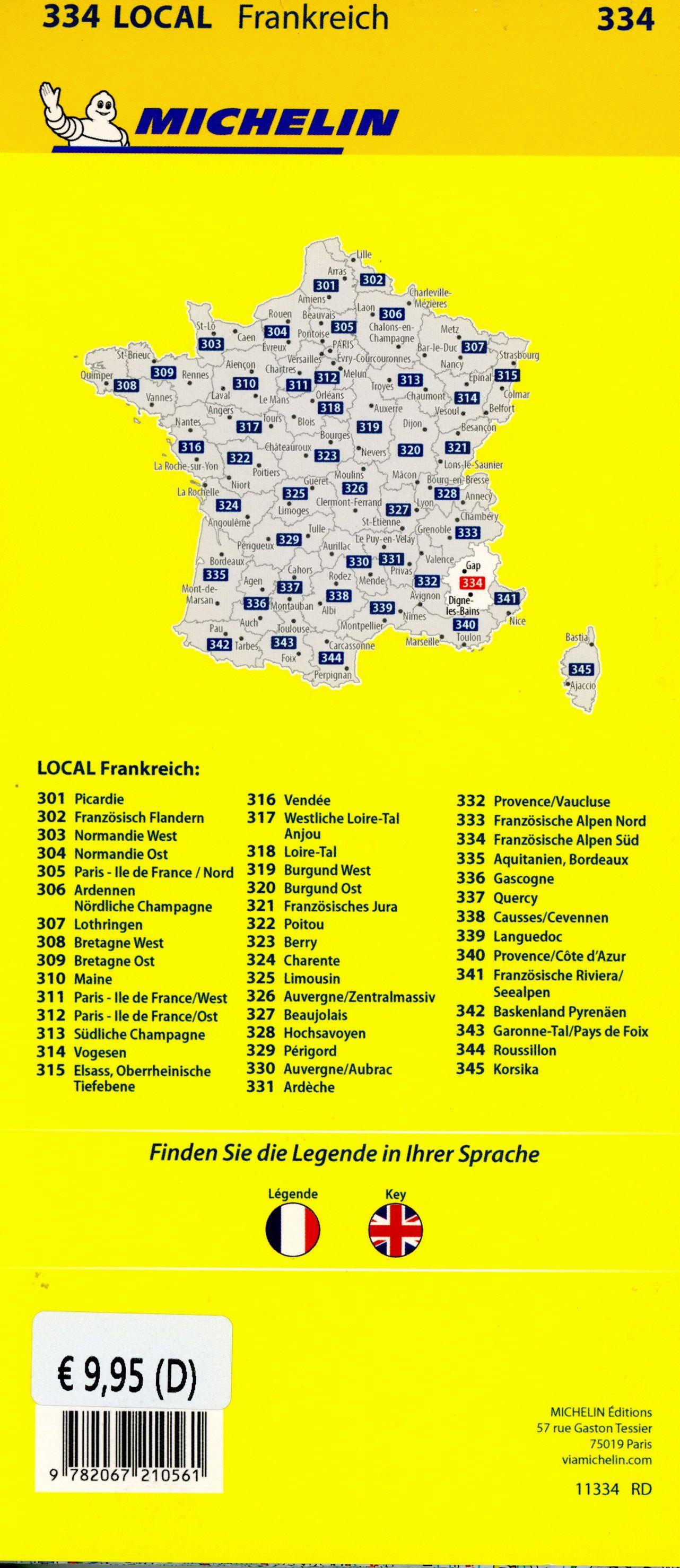 Beispielinhalt (Bild) Michelin Französische Alpen Süd