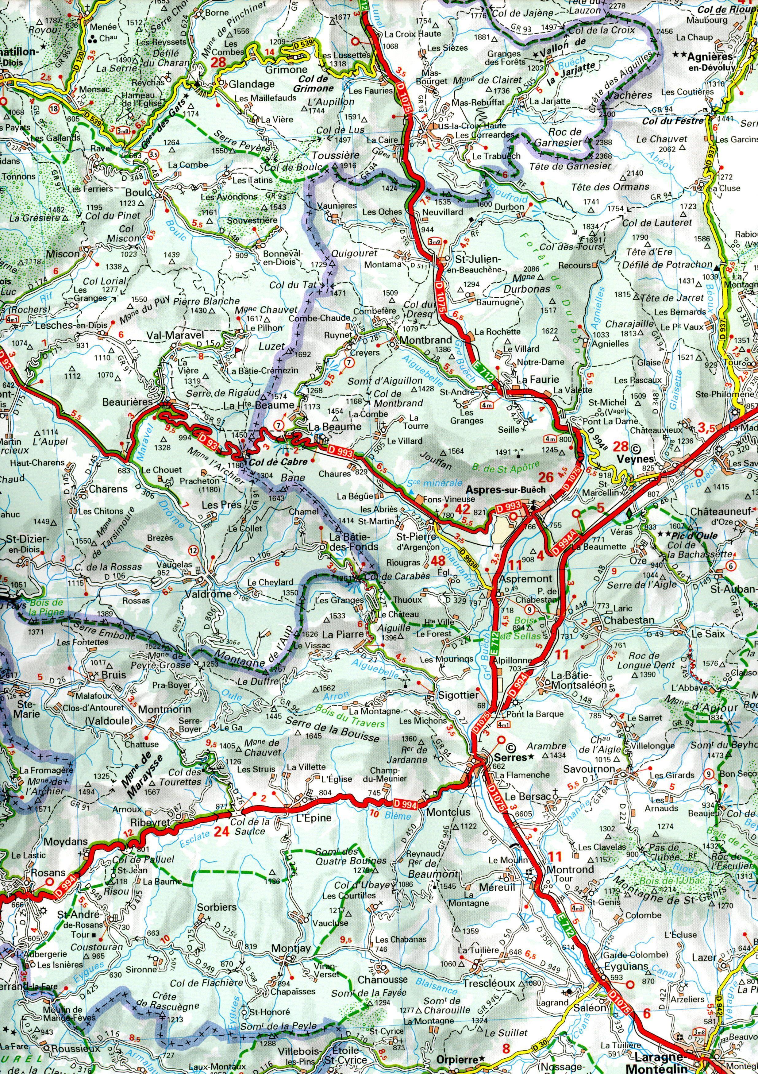 Beispielinhalt (Bild) Michelin Französische Alpen Süd