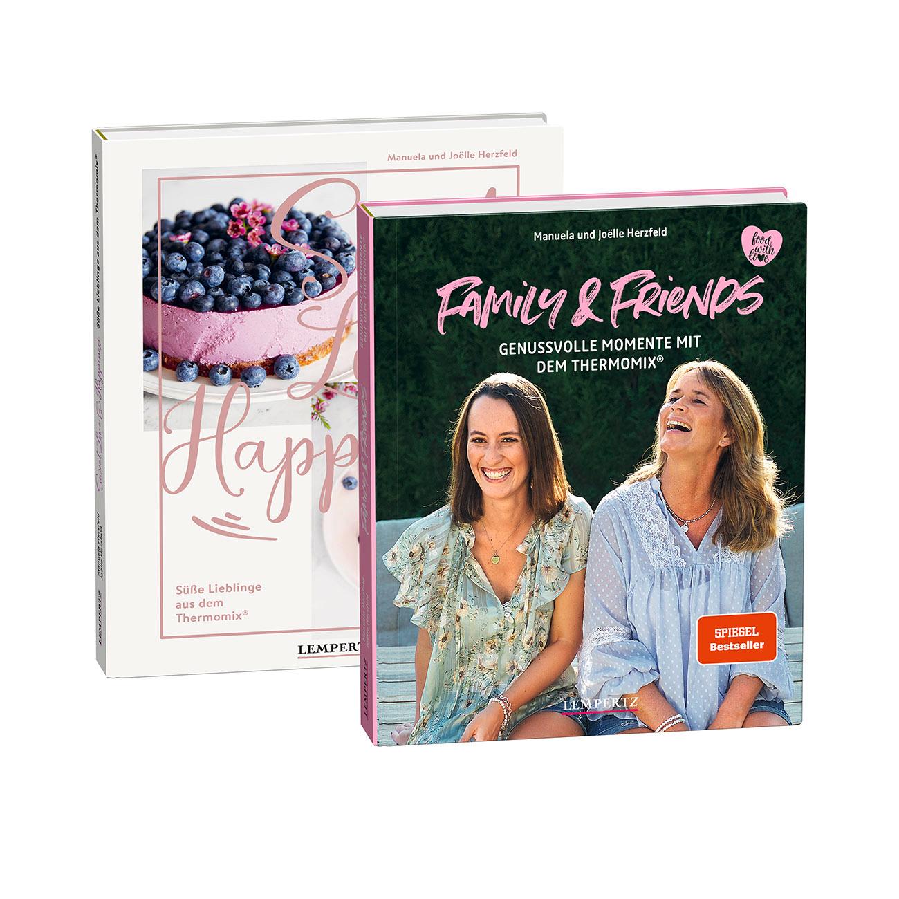 Vorderes Coverbild Die besten Glücksrezepte, Bundle; Food with Love; Herzfeld, Manuela / Herzfeld, Joëlle
