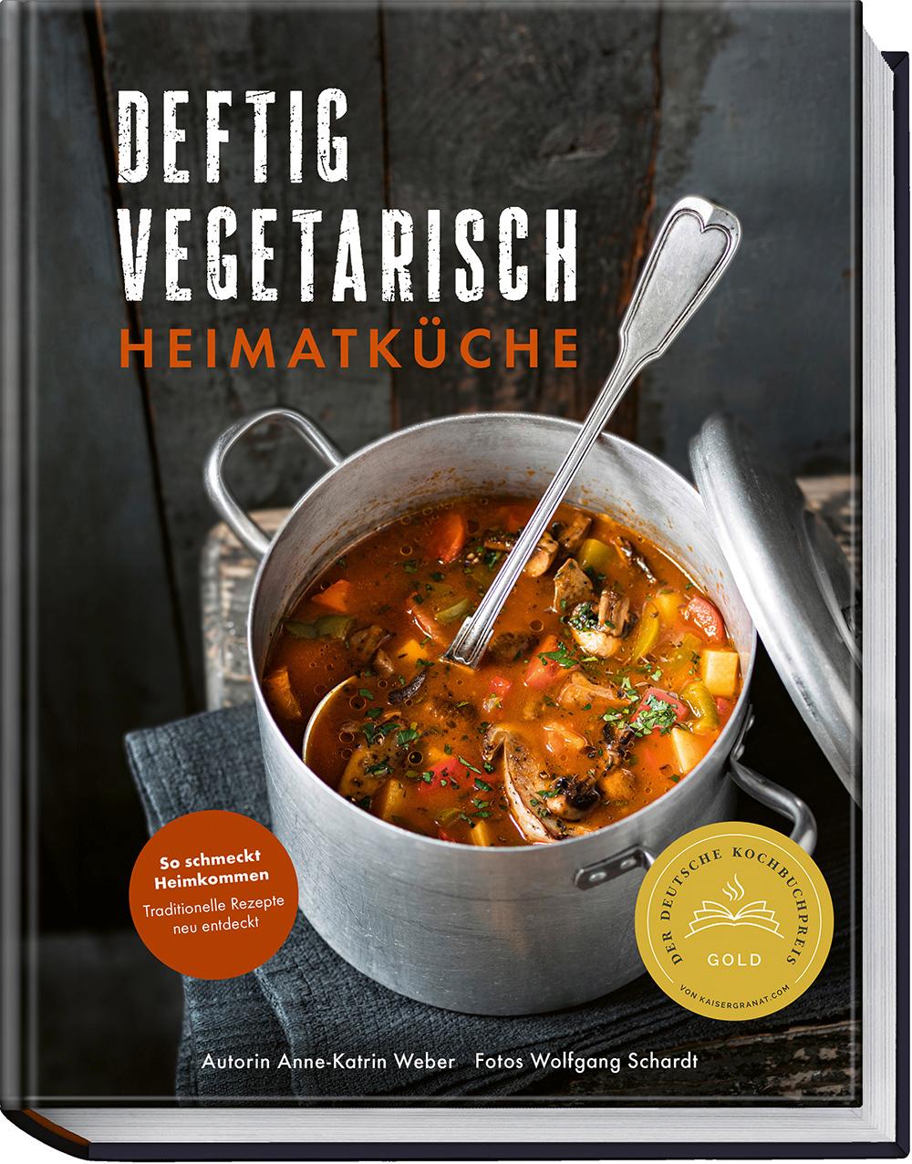 Vorderes Coverbild Deftig vegetarisch - Heimatküche