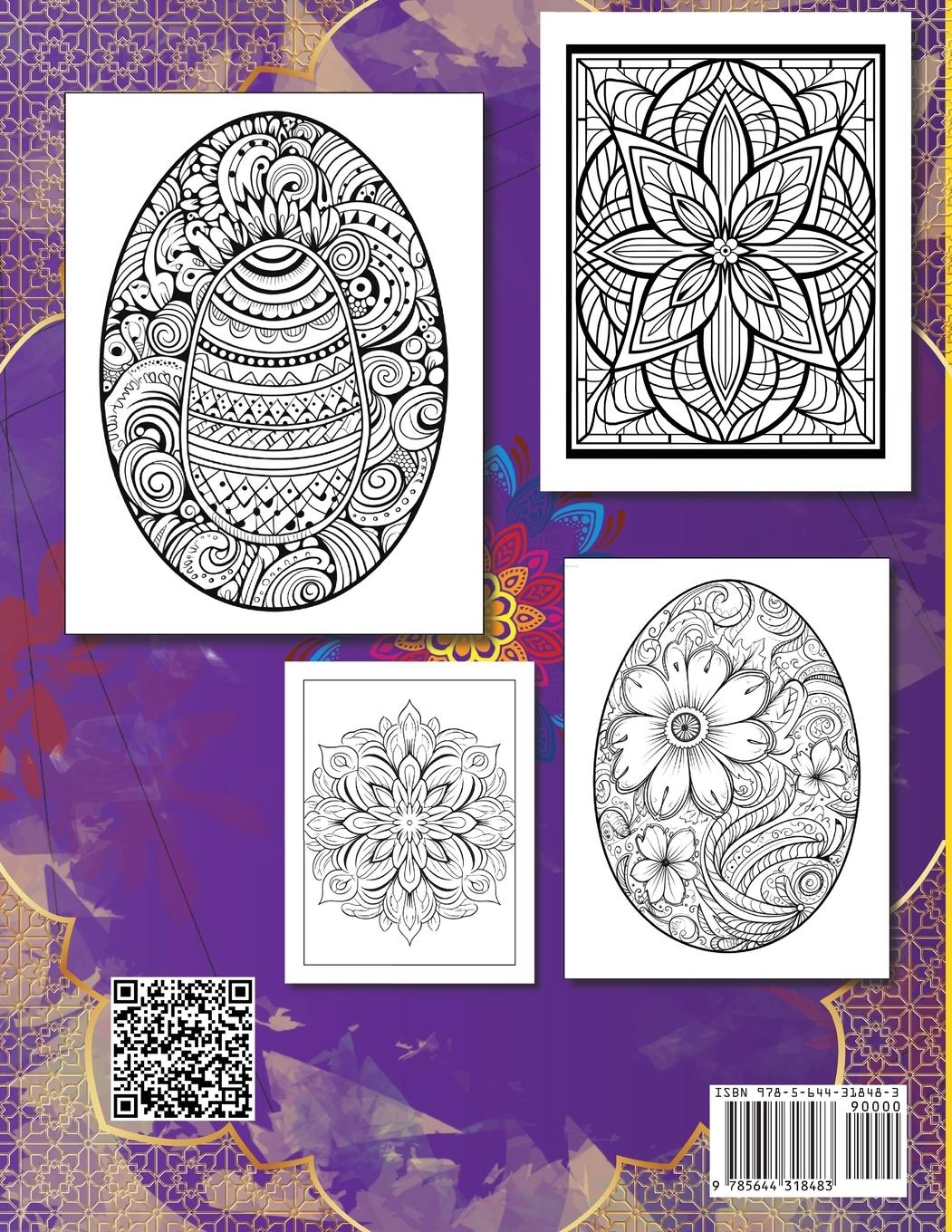 Rückseitencover Mandala Floawers & Eggs Coloring Book