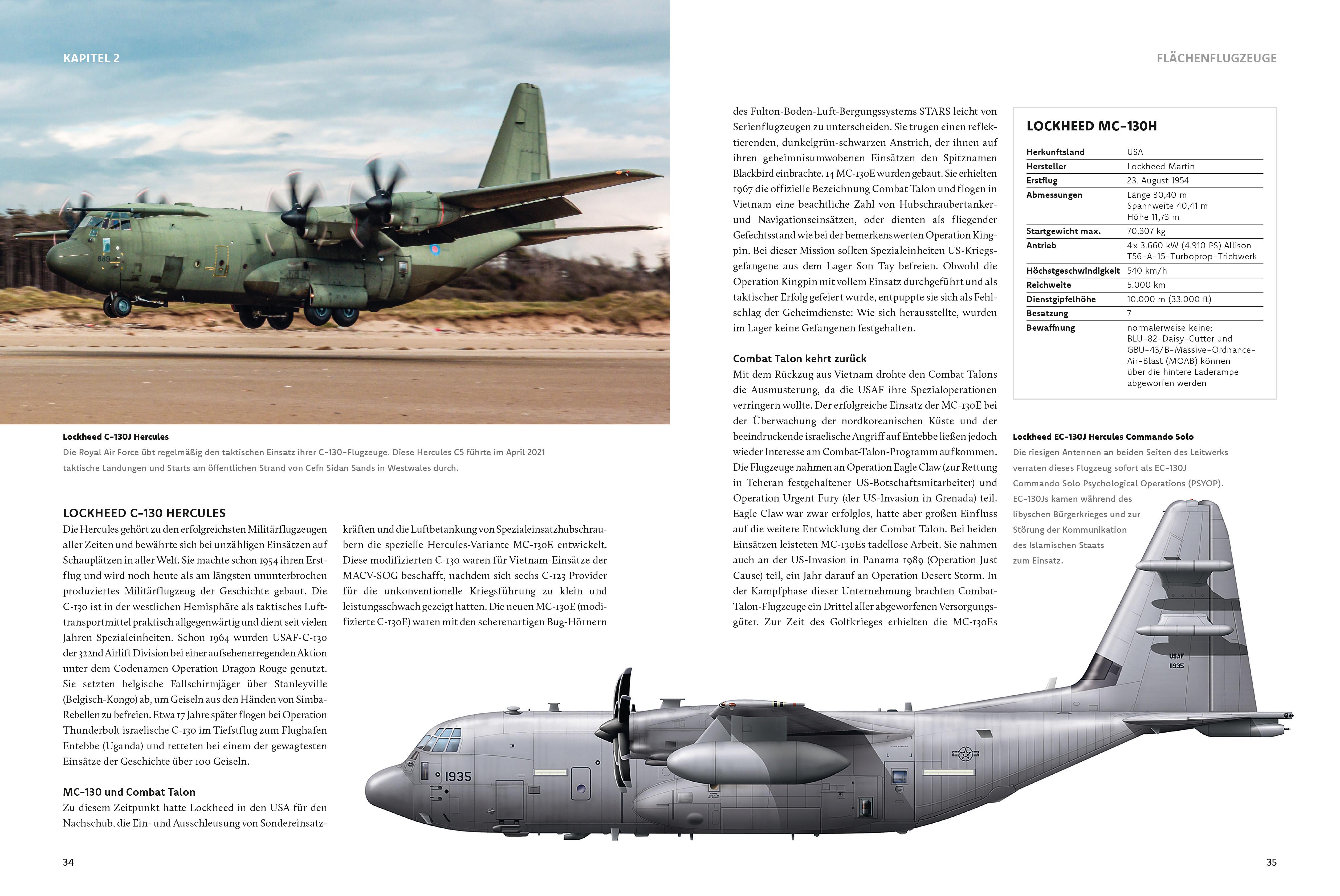 Beispielinhalt (Bild) Luftfahrzeuge der Spezialeinheiten