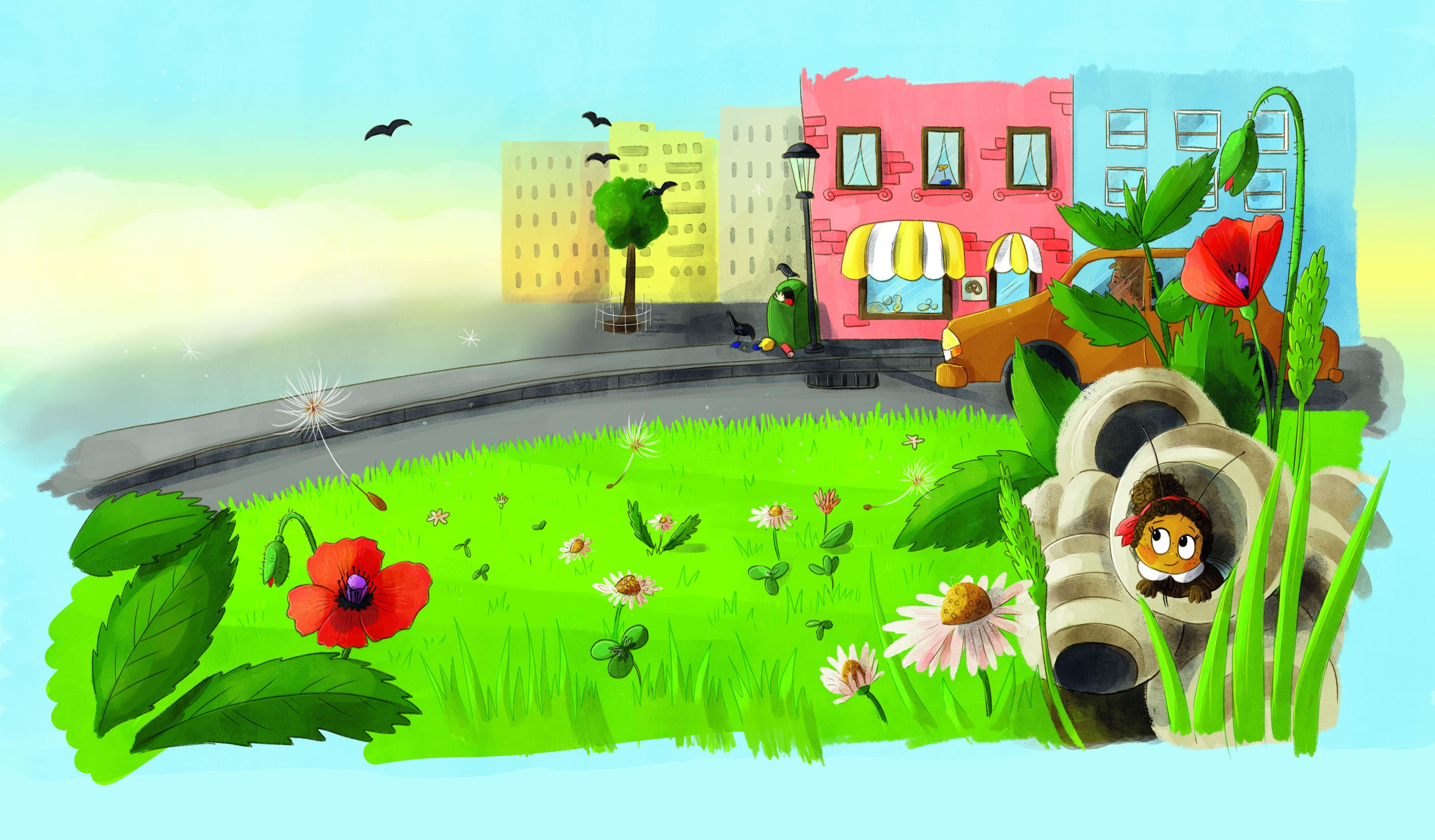 Beispielinhalt (Bild) Hedi Hummel und die grauen Gärten