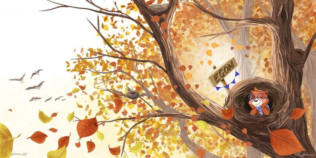 Beispielinhalt (Bild) Kinderbuch: Egon Eichhorn