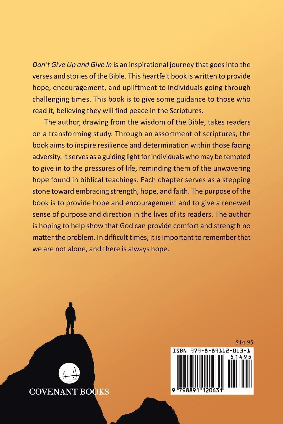 Rückseitencover Don't Give Up and Give In