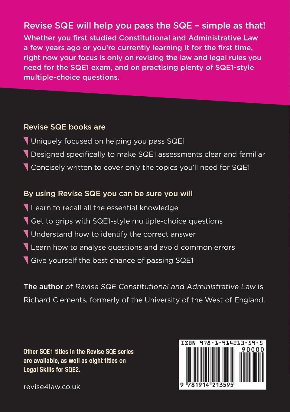Rückseitencover Revise SQE Constitutional and Administrative Law
