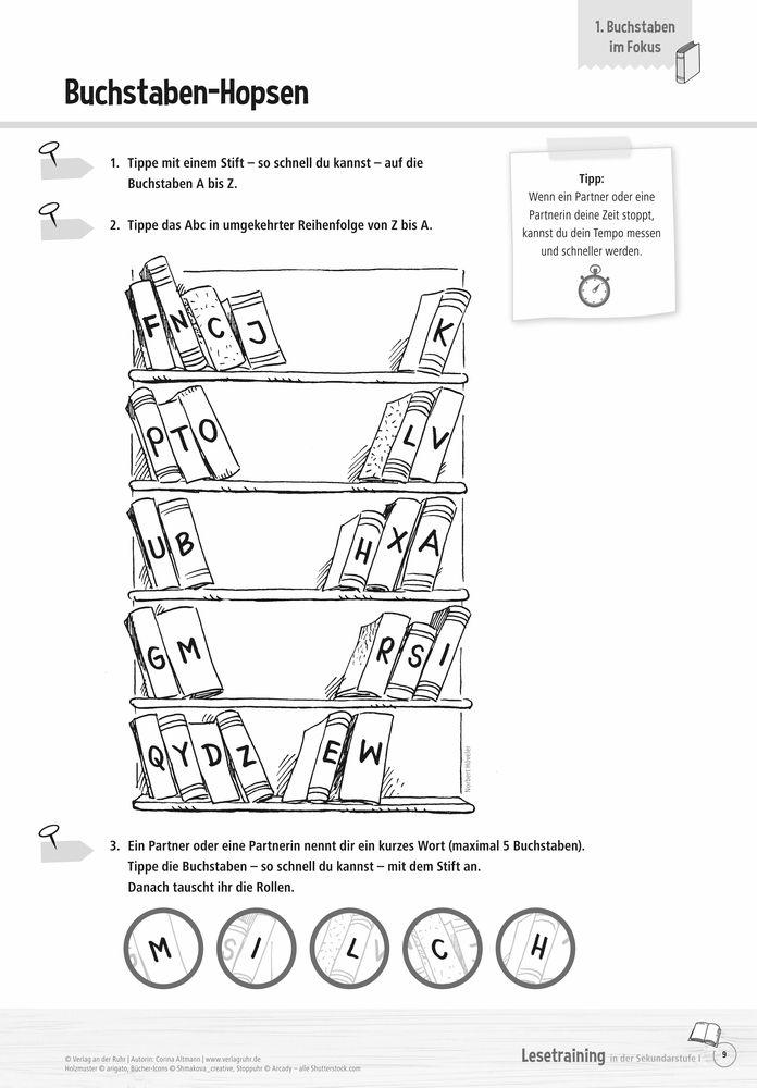 Beispielinhalt (Bild) Lesetraining in der Sekundarstufe I