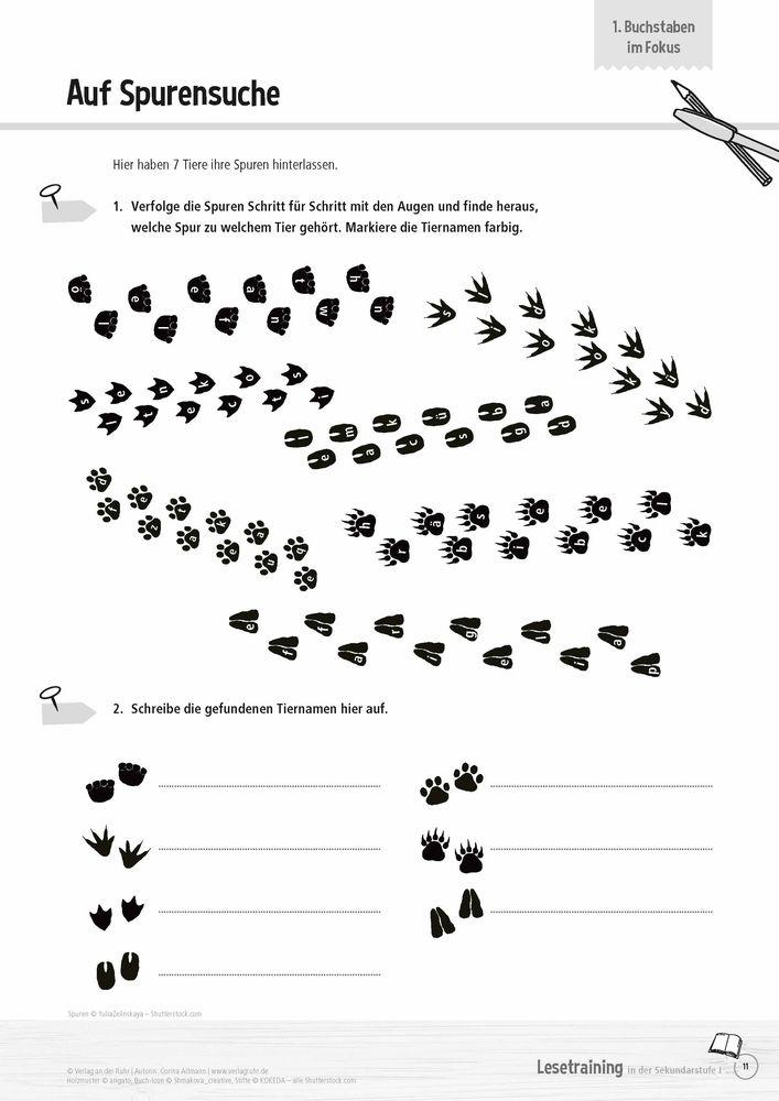 Beispielinhalt (Bild) Lesetraining in der Sekundarstufe I
