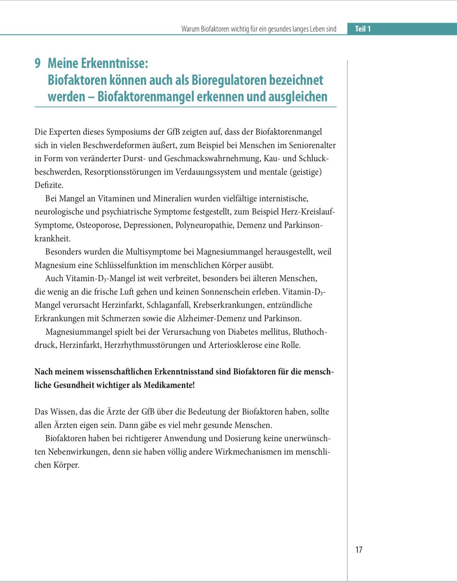 Beispielinhalt (Bild) Biofaktoren für gesundes Altern