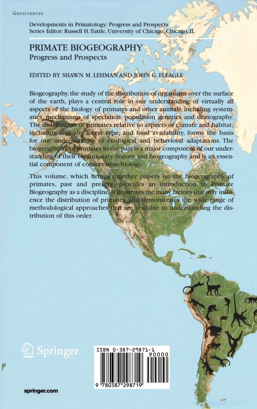 Rückseitencover Primate Biogeography