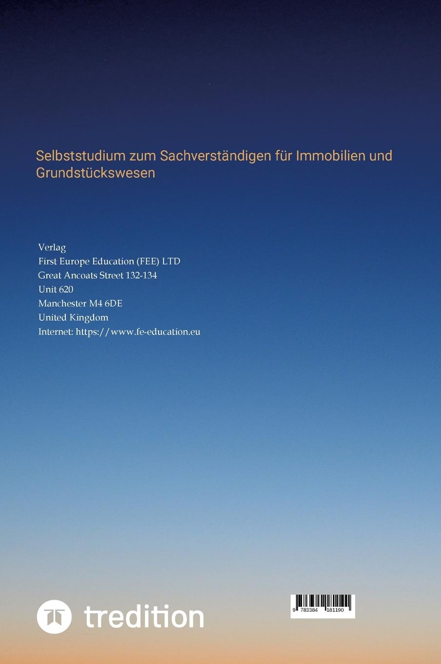 Rückseitencover SV für Immobilien & Grundstückswesen Band 1 und Band 2