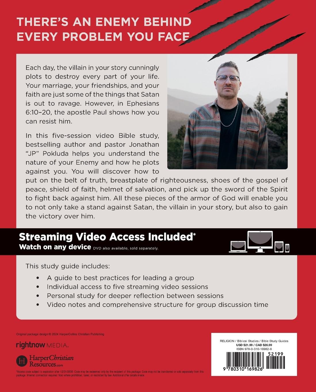 Rückseitencover Your Story Has a Villain Bible Study Guide Plus Streaming Video