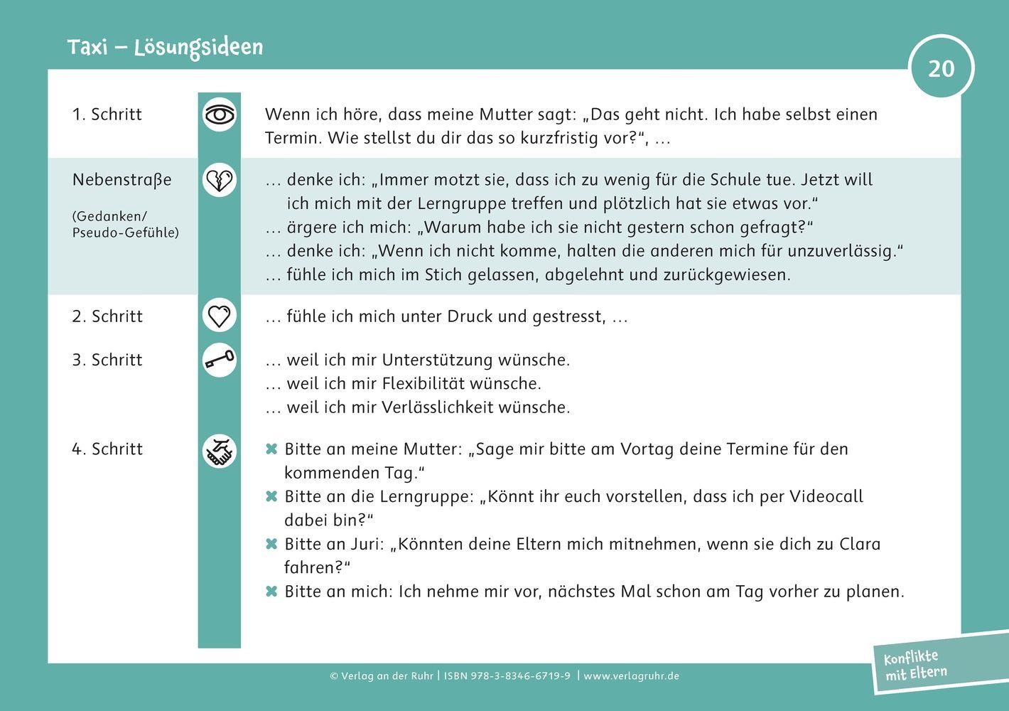 Beispielinhalt (Bild) Die Kartei zur Gewaltfreien Kommunikation