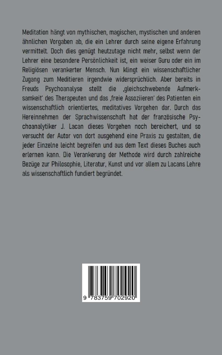Rückseitencover Wissenschaftlich begründet meditieren