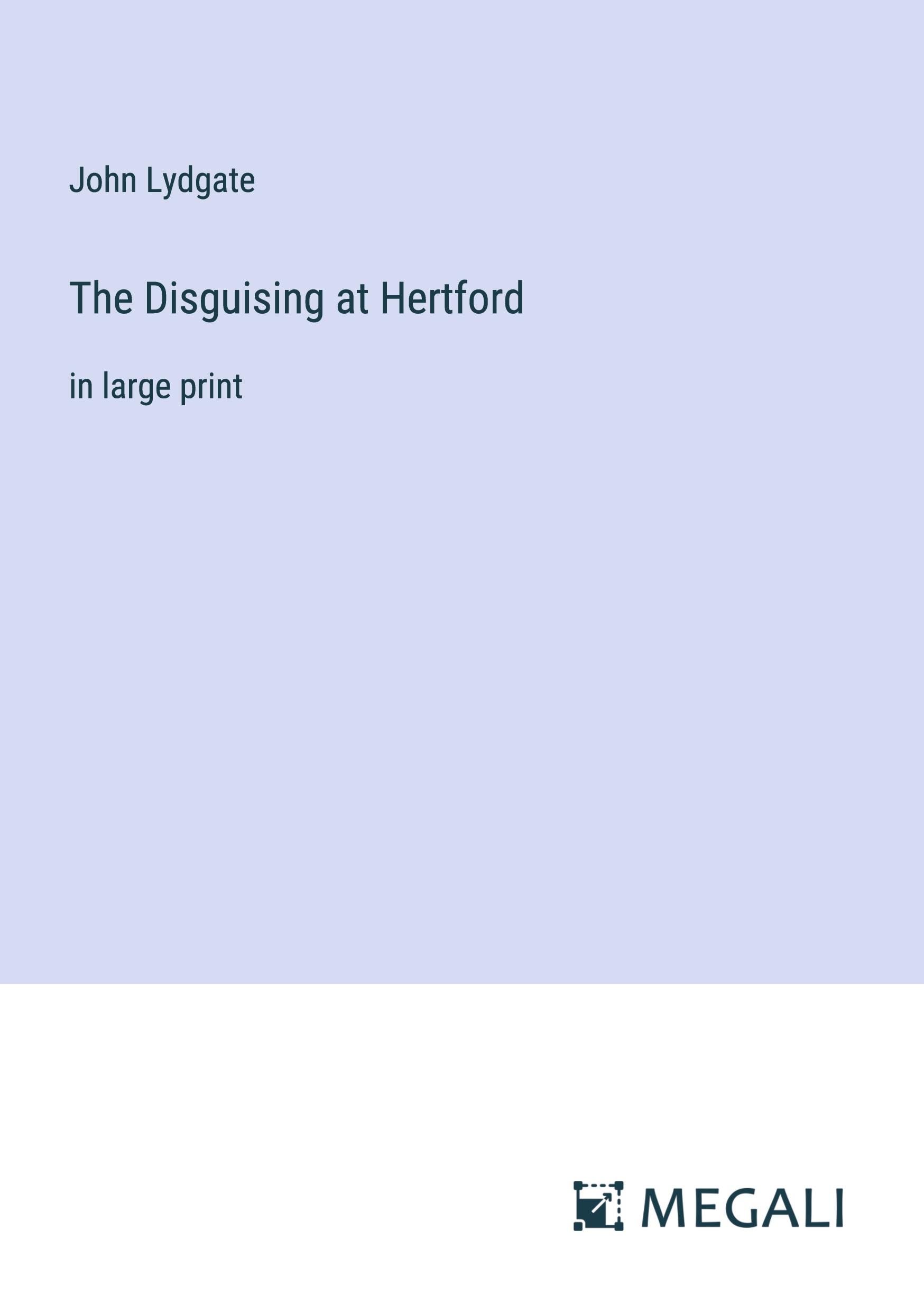 Vorderes Coverbild The Disguising at Hertford
