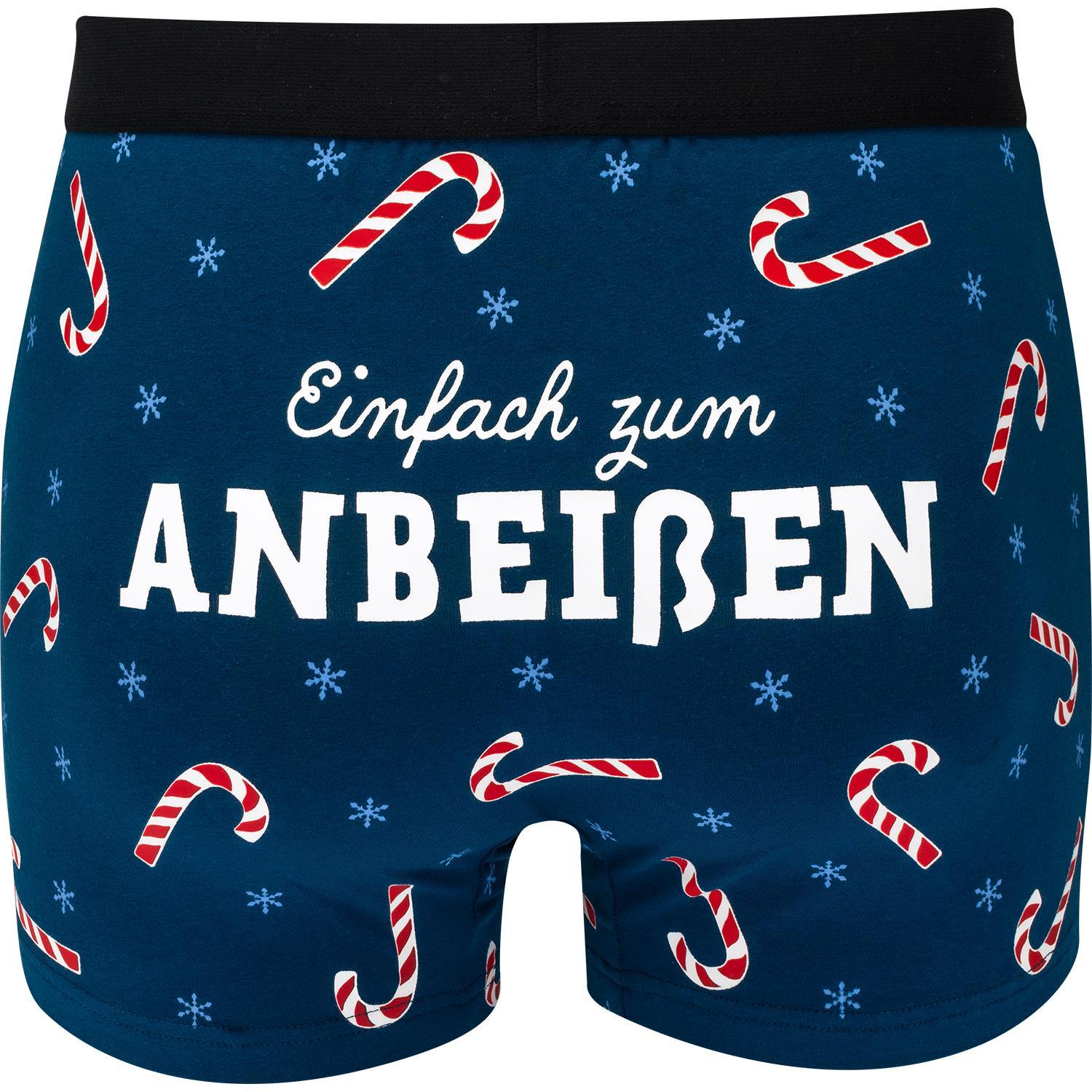 Vorderes Coverbild Boxershorts Motiv 'Einfach zum Anbeißen'