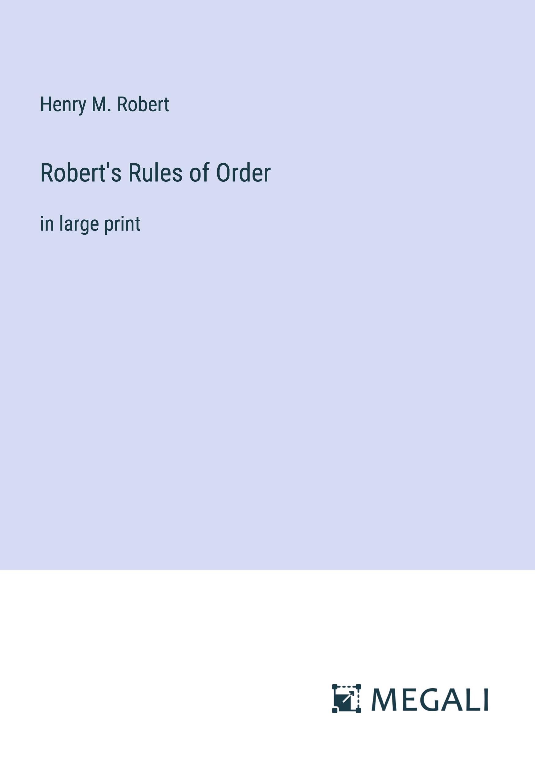 Vorderes Coverbild Robert's Rules of Order
