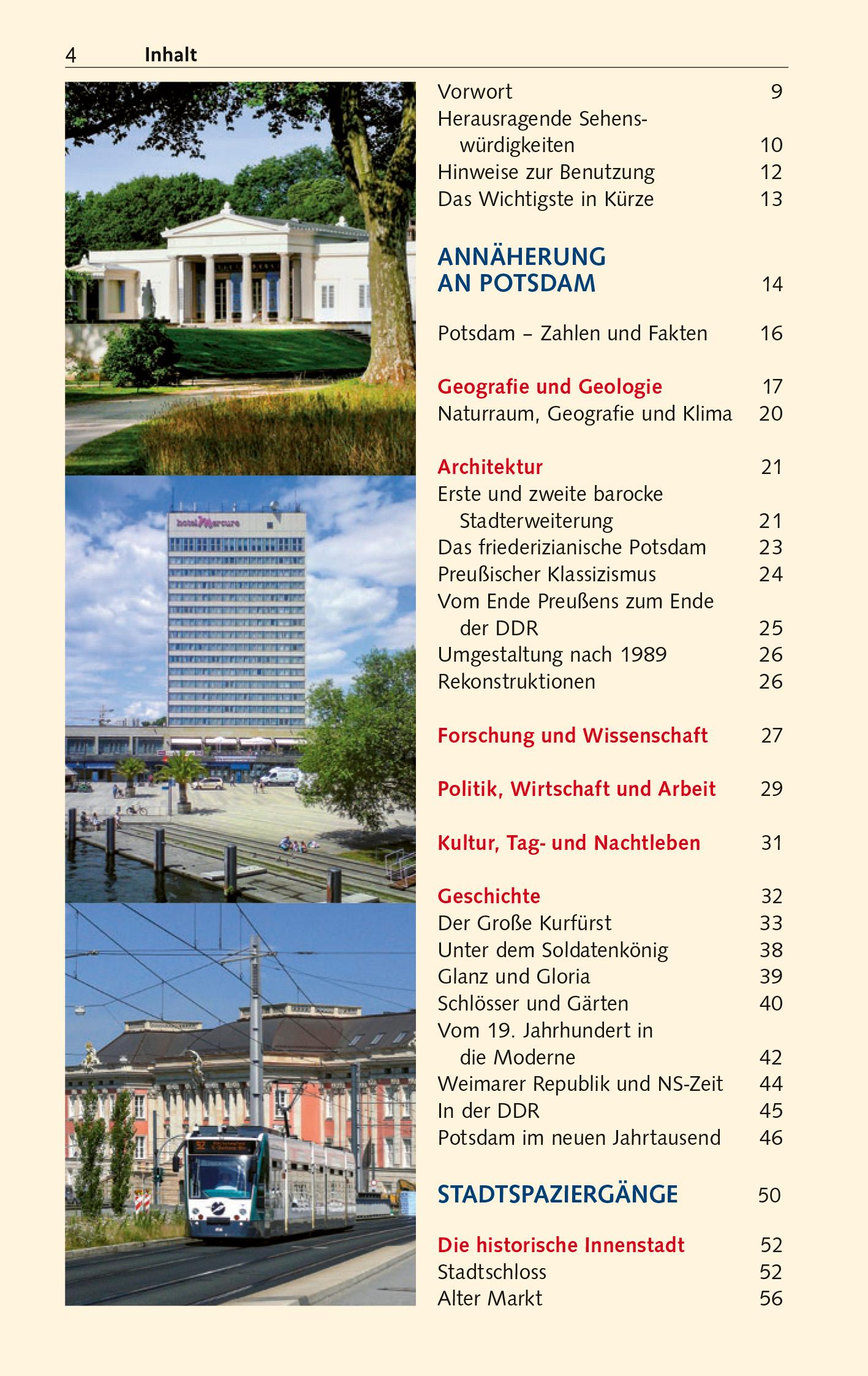 Beispielinhalt (Bild) TRESCHER Reiseführer Potsdam