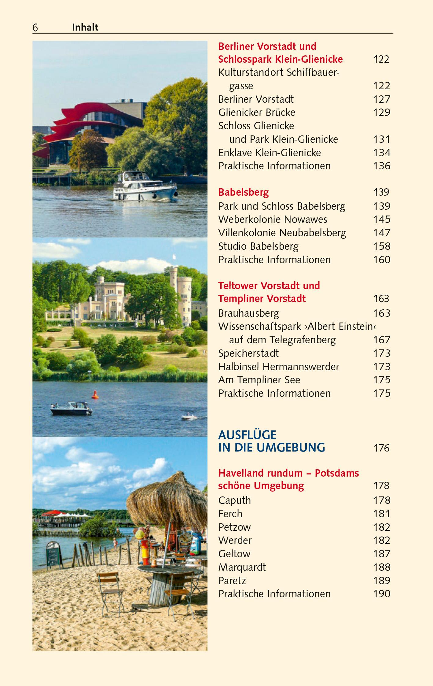 Beispielinhalt (Bild) TRESCHER Reiseführer Potsdam