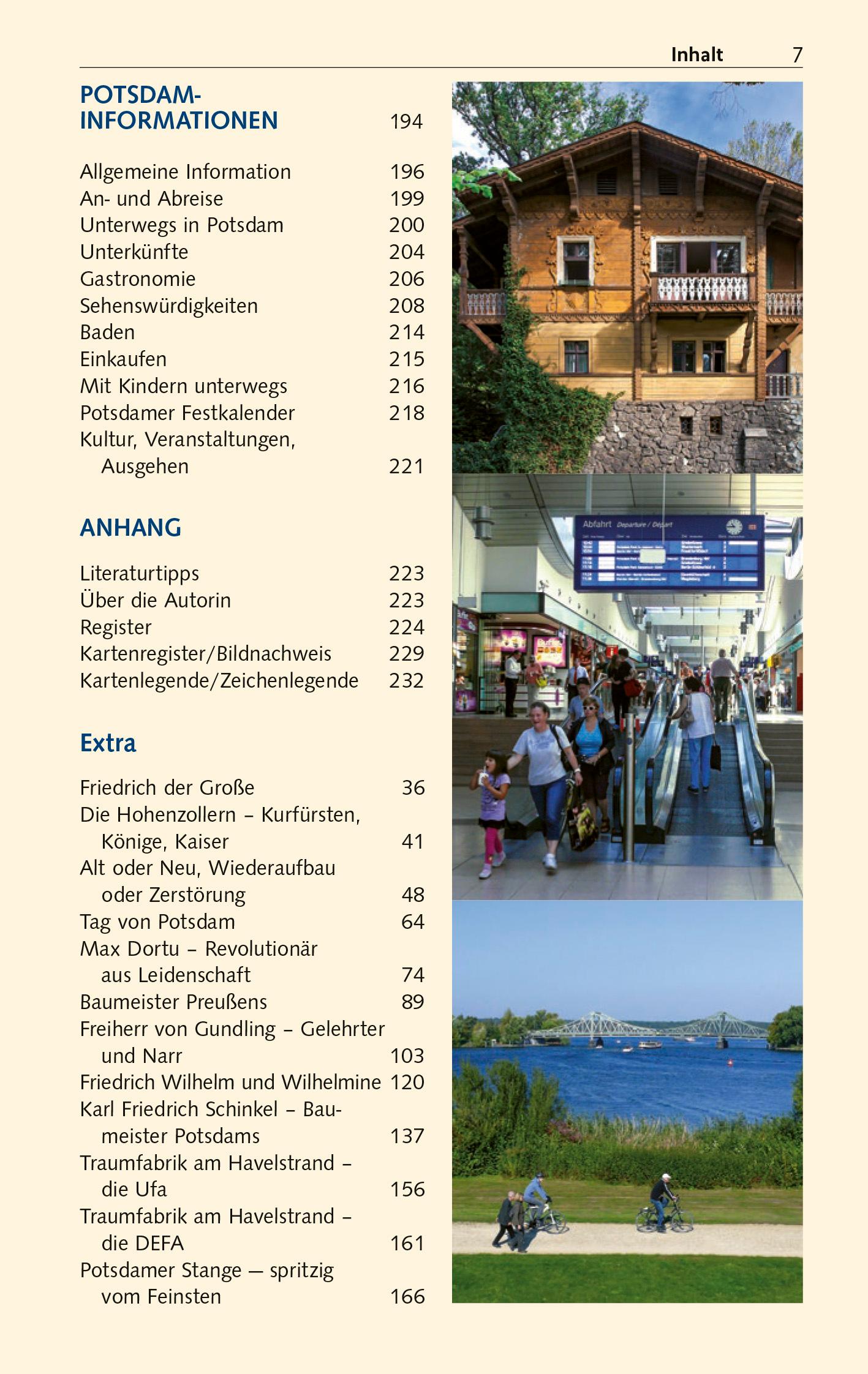 Beispielinhalt (Bild) TRESCHER Reiseführer Potsdam