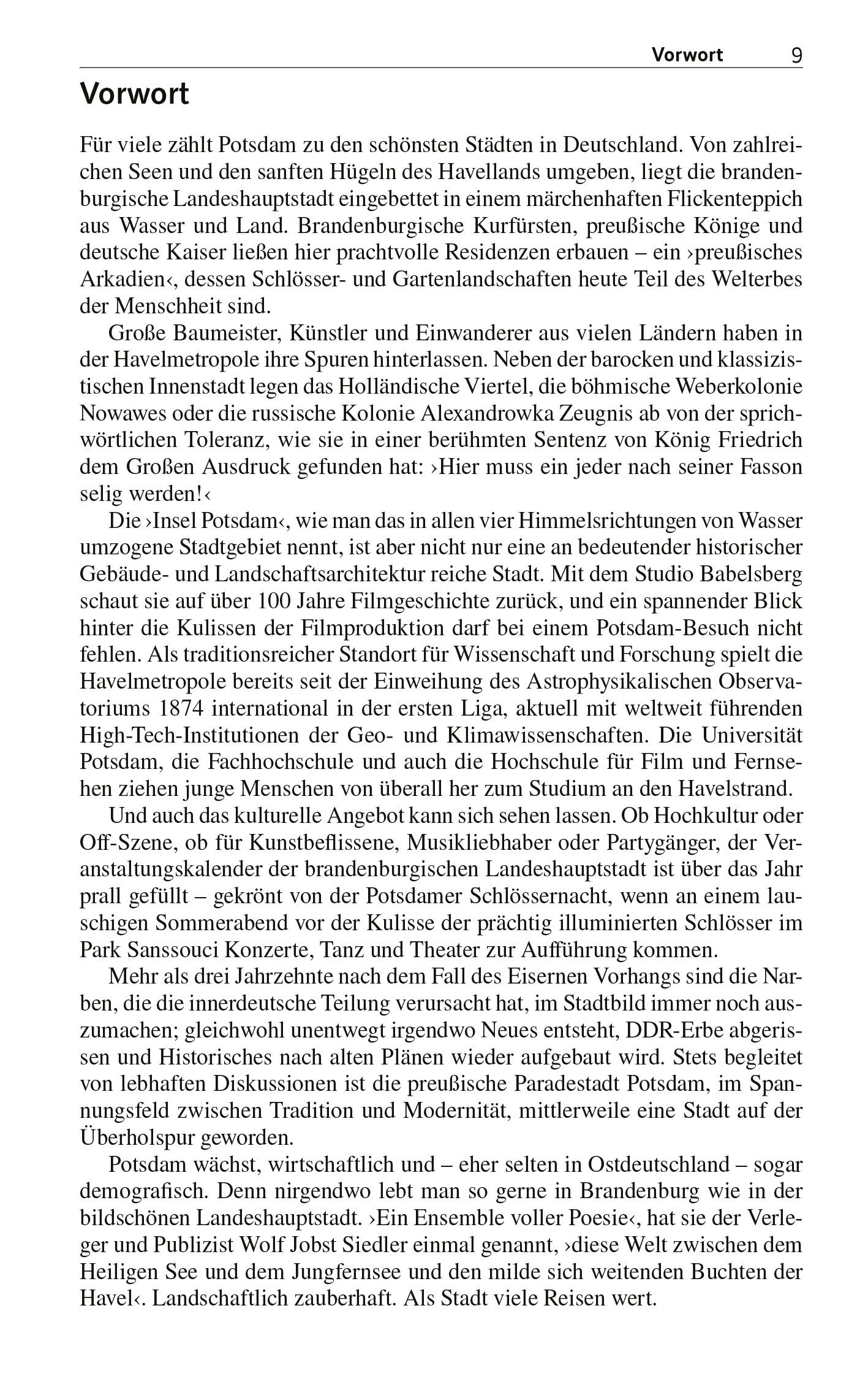 Beispielinhalt (Bild) TRESCHER Reiseführer Potsdam