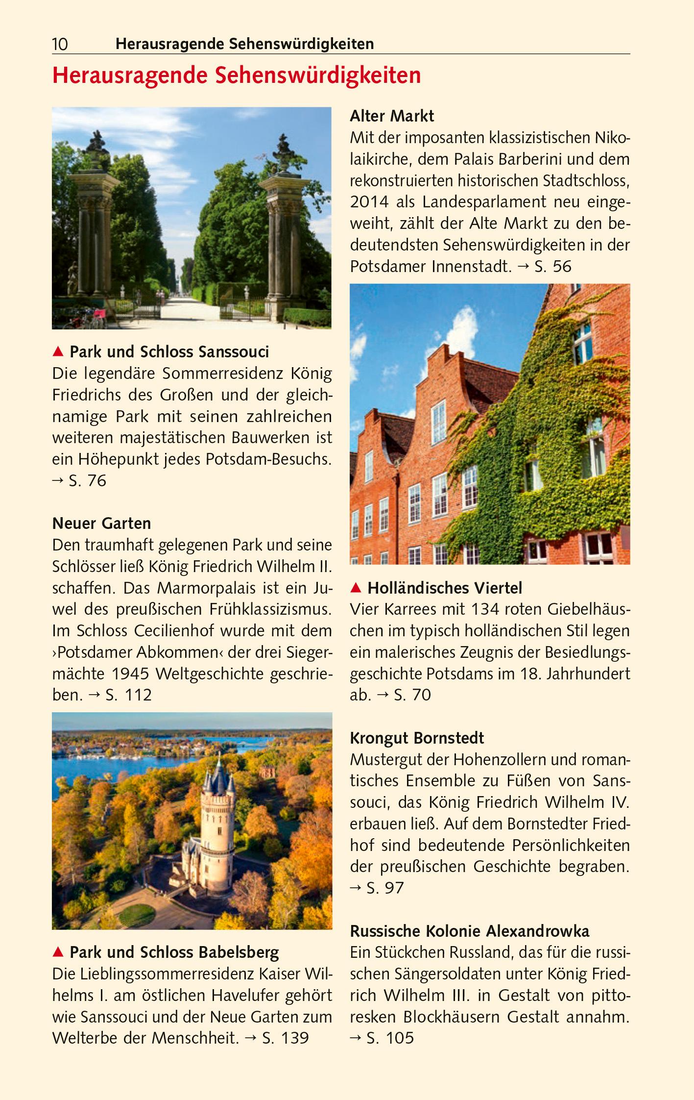 Beispielinhalt (Bild) TRESCHER Reiseführer Potsdam