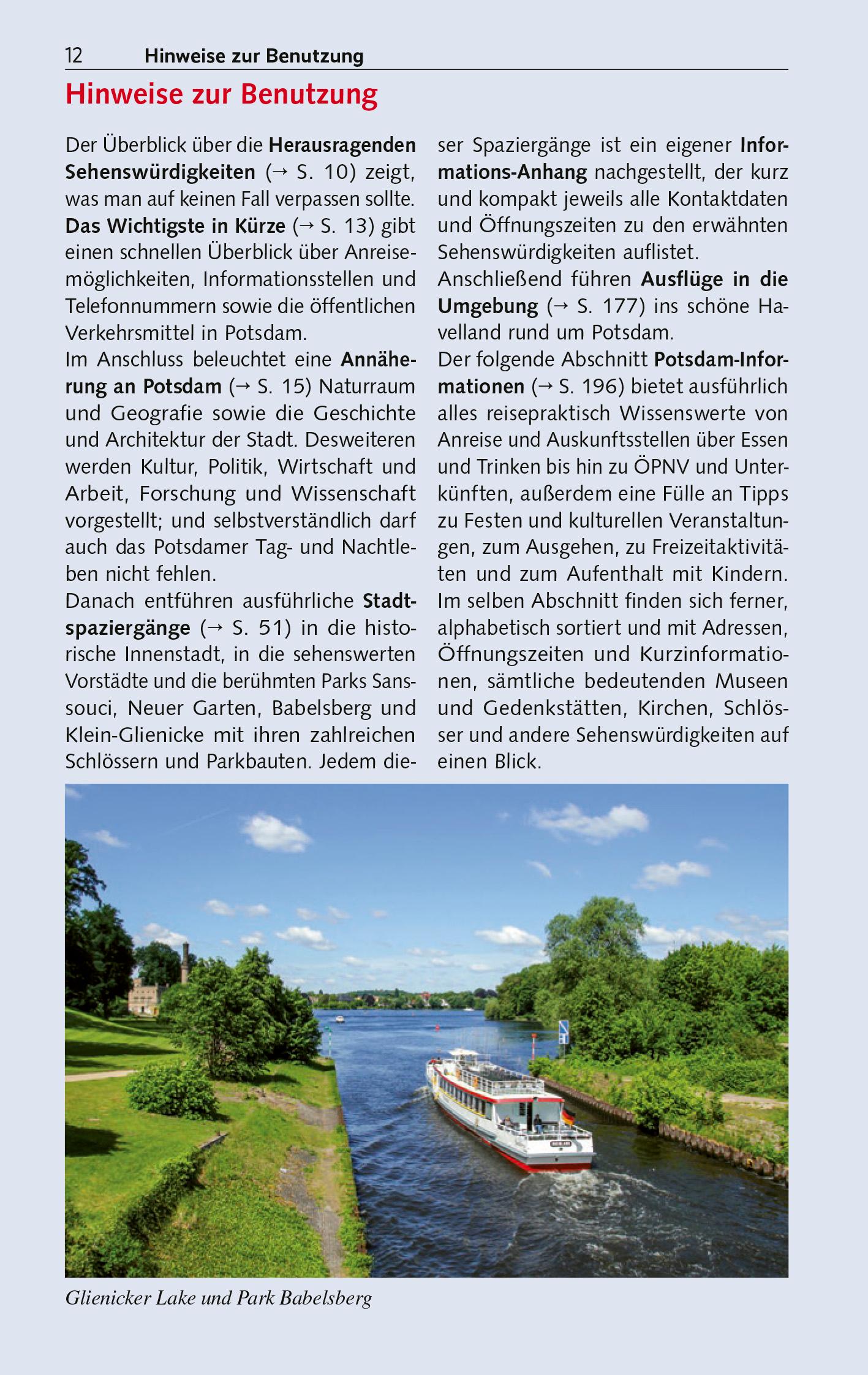 Beispielinhalt (Bild) TRESCHER Reiseführer Potsdam