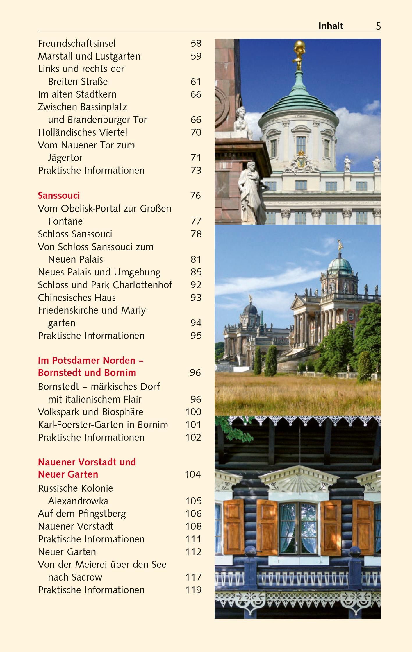 Beispielinhalt (Bild) TRESCHER Reiseführer Potsdam